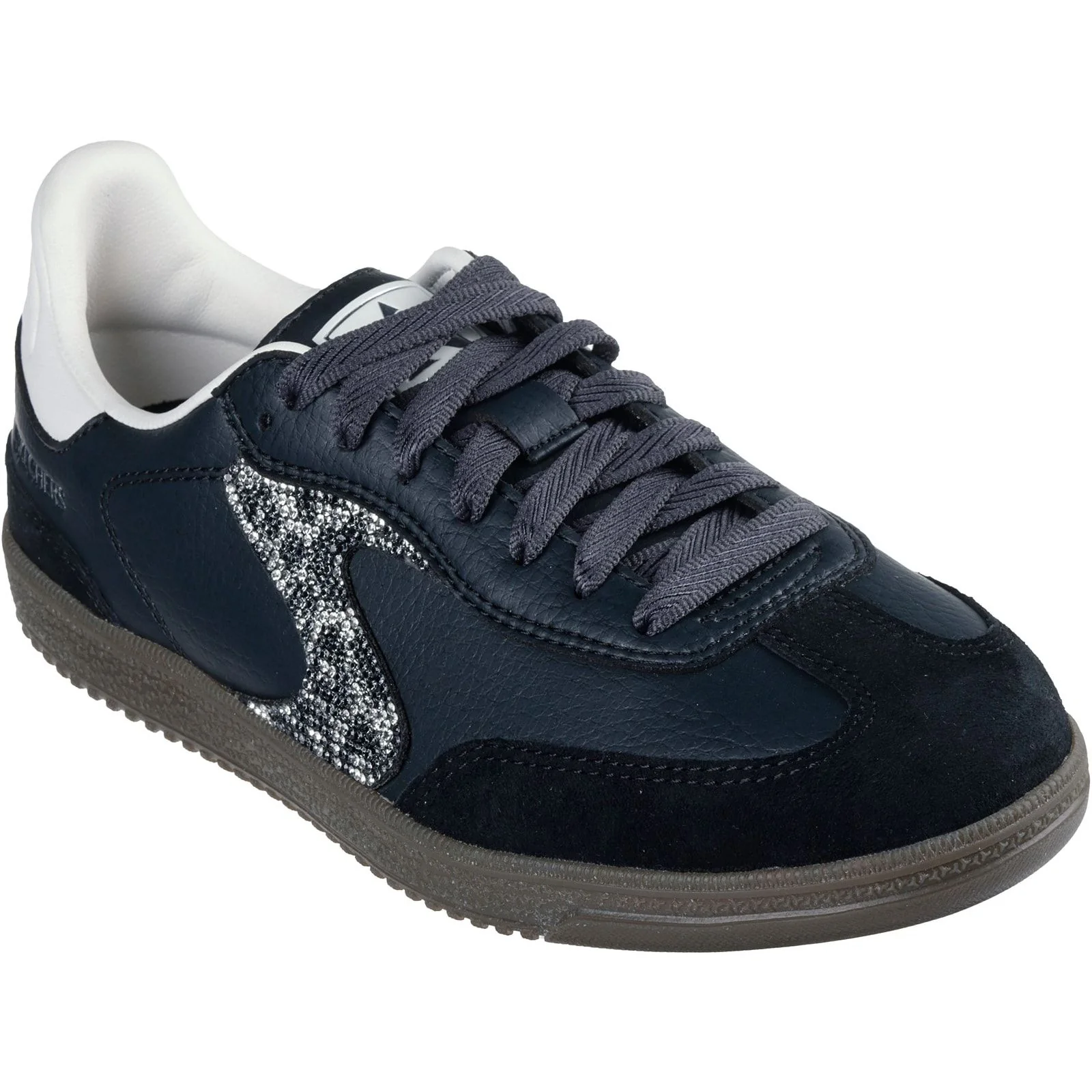 Skechers Womens Hotshot Shimmering Spots Trainer Black/White - Image 5