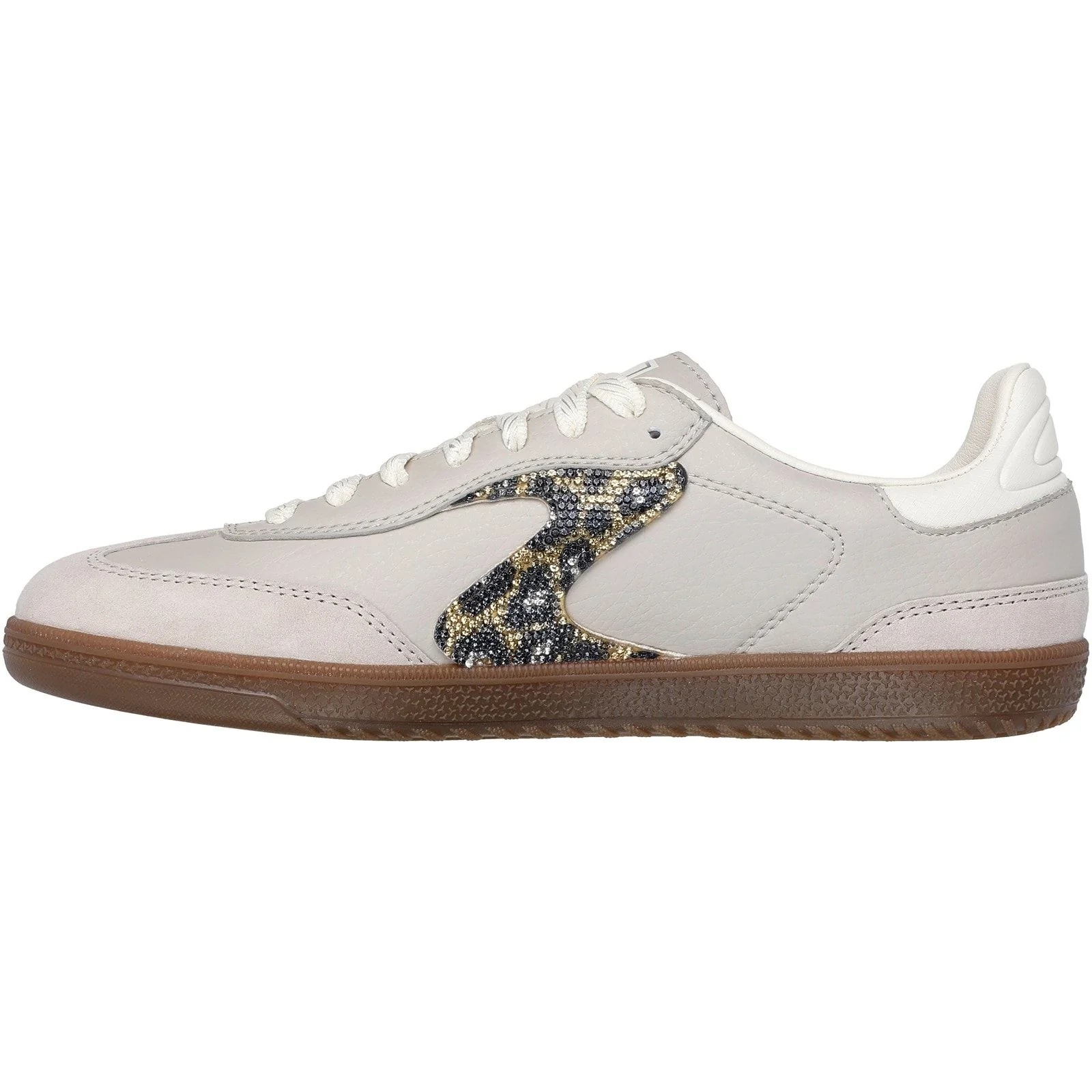 Skechers Womens Hotshot Shimmering Spots Trainer Taupe - Image 2