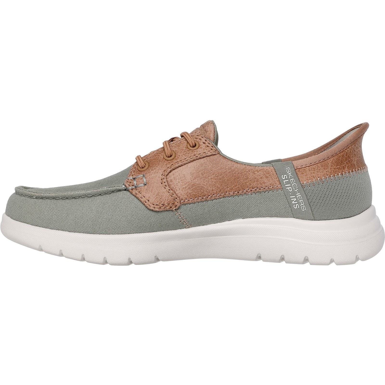 Skechers Womens On-the-GO Flex - Palmilla Boat Shoe Olive - Image 2