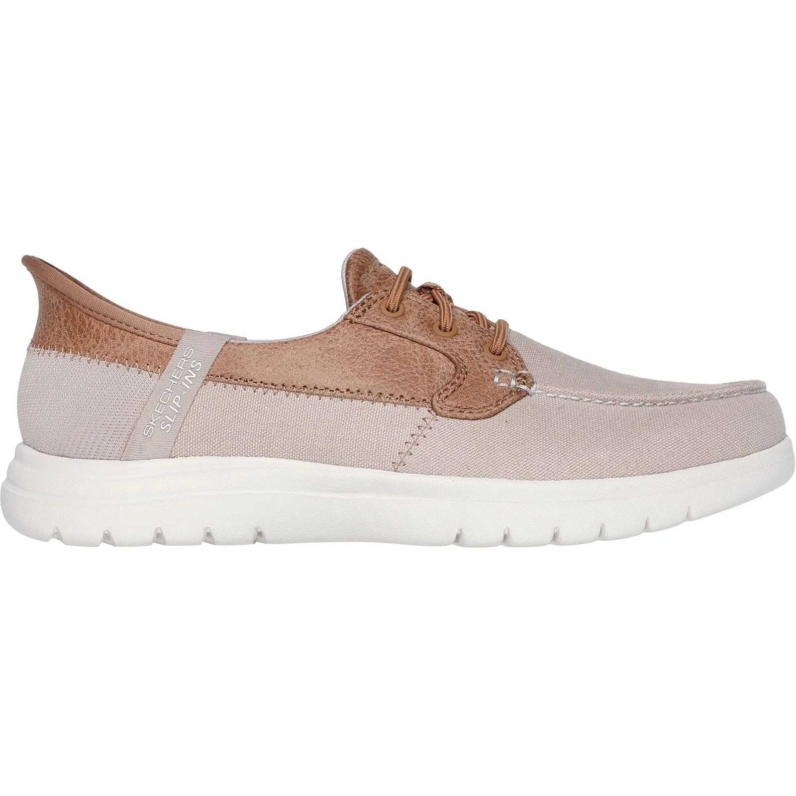 Skechers Womens On-the-GO Flex - Palmilla Boat Shoe Taupe