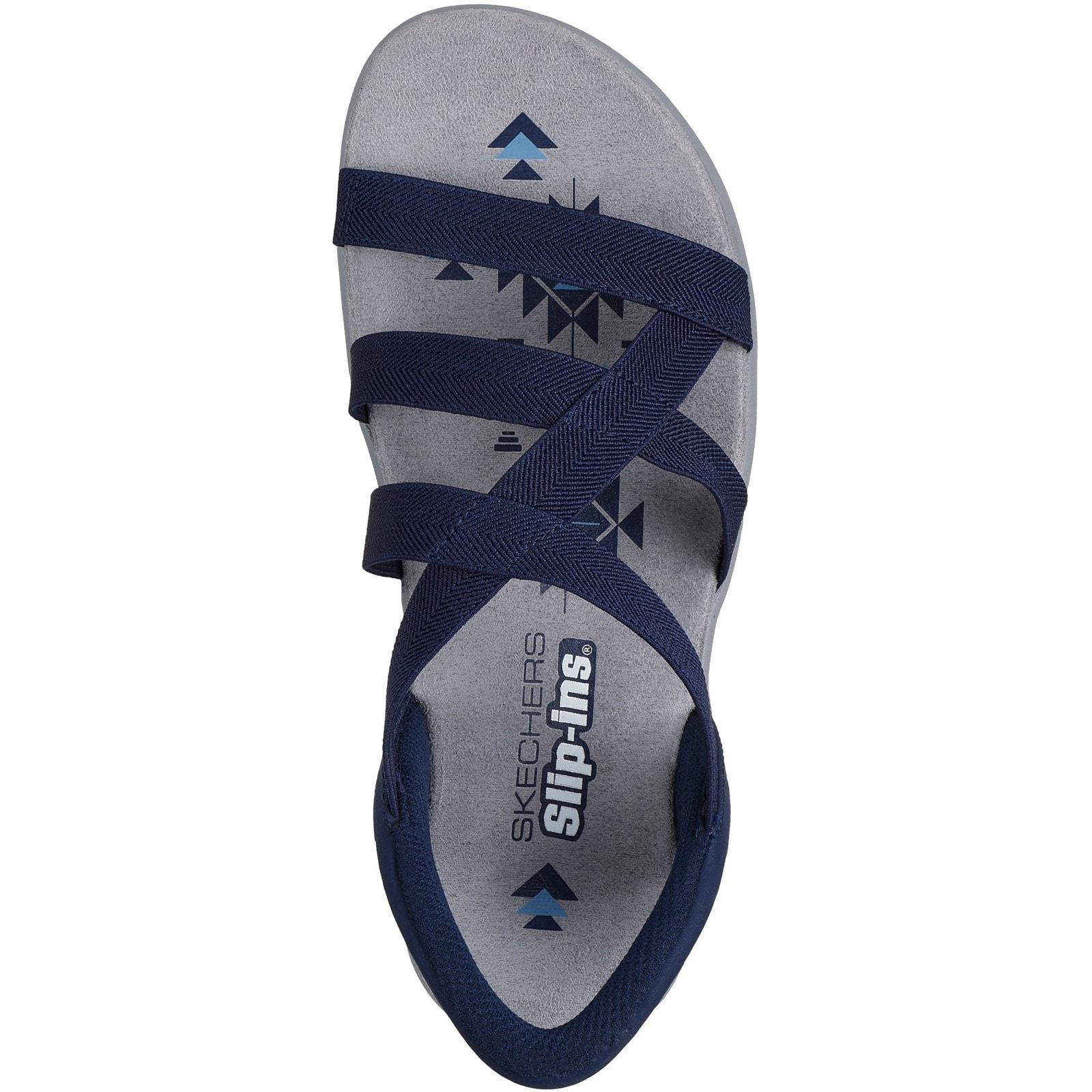 Skechers Womens Reggae Slim Stretch Flex Sandal Navy - Image 3