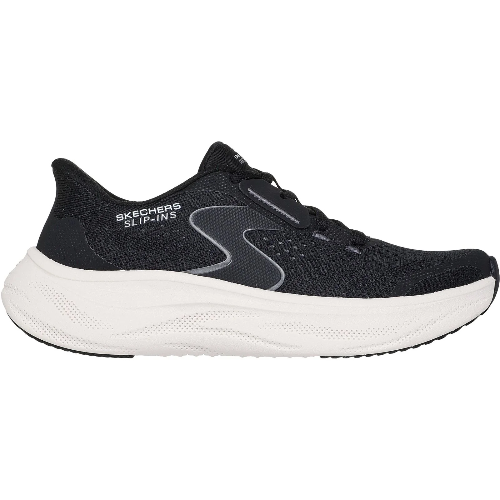 Skechers Womens Skech Cloud Plush Horizon Trainers Black/White