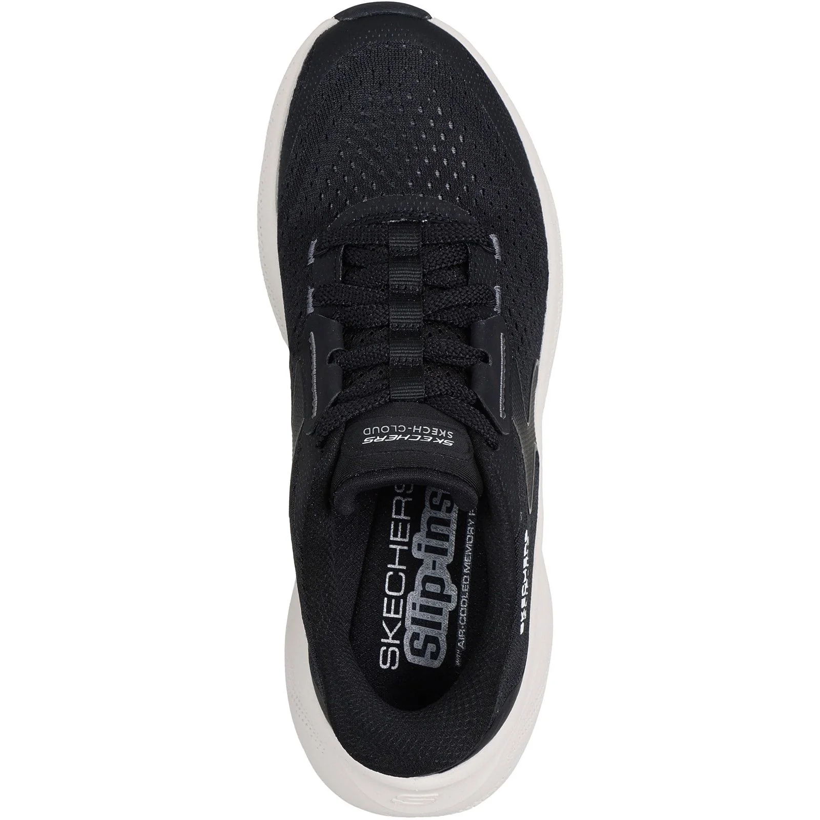 Skechers Womens Skech Cloud Plush Horizon Trainers Black/White - Image 4