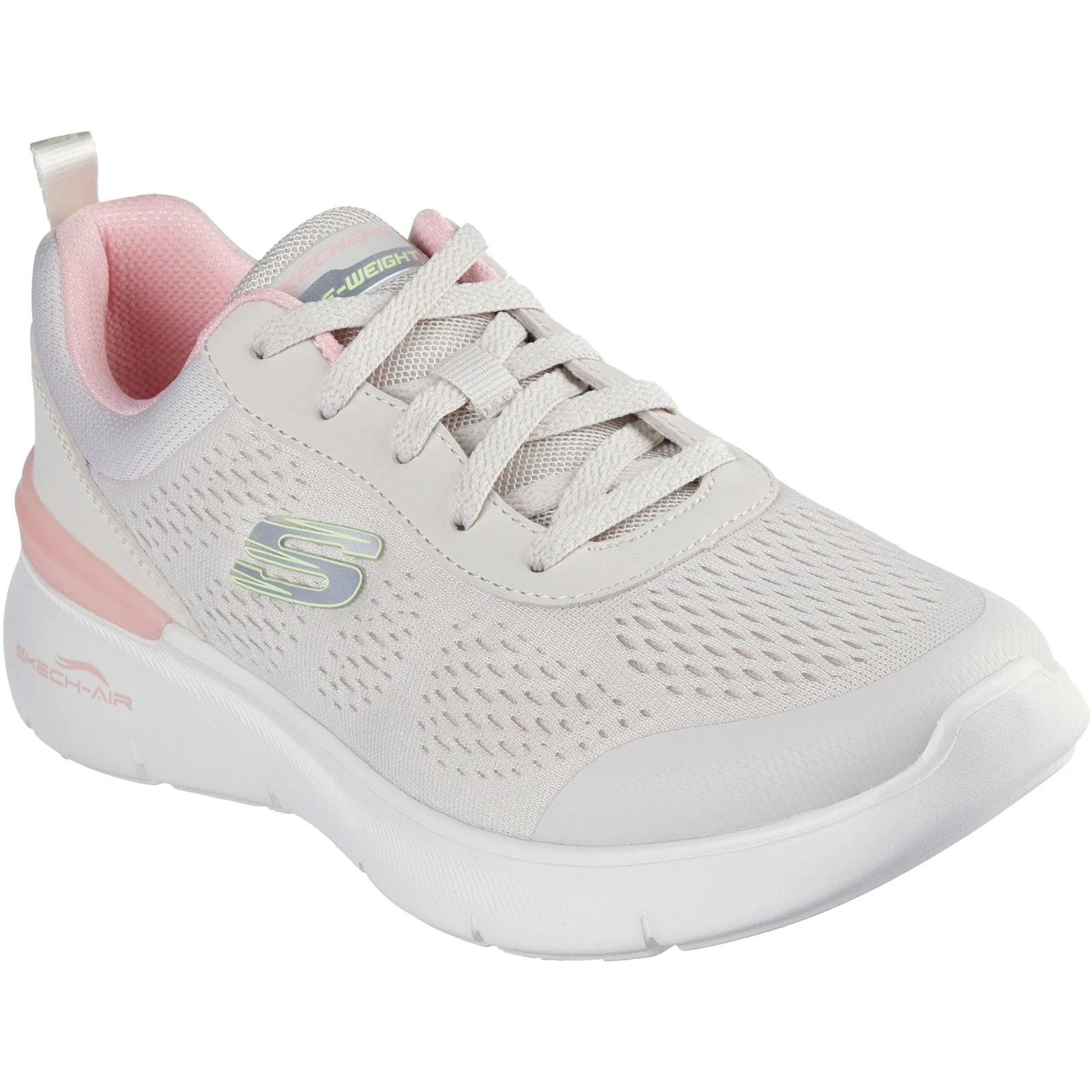 Skechers Womens Skech-Air Dynamight 2.0 New Heights Shoe Natural/Pink - Image 5
