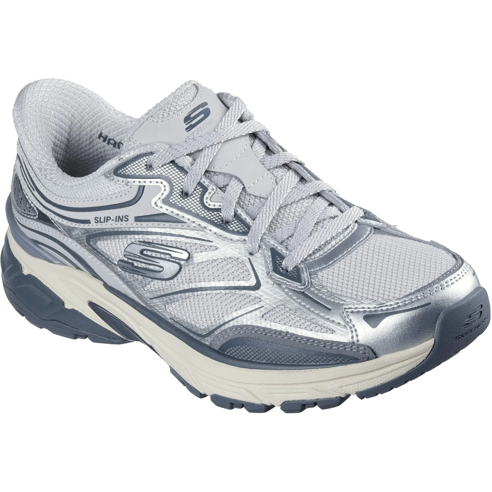 Skechers Womens Stamina Sport Trainer Silver - Image 5