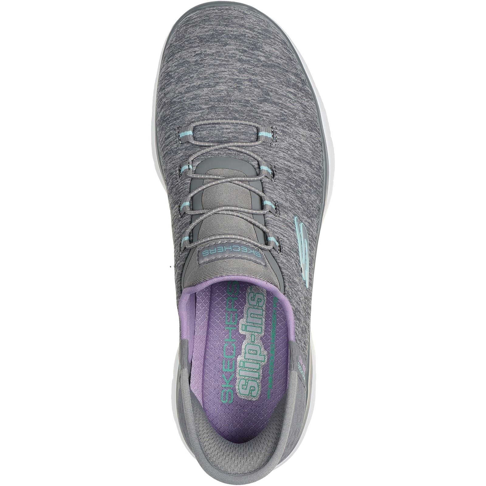Skechers Womens Summits Dazzling Haze Shoes Grey/Multi - Image 4
