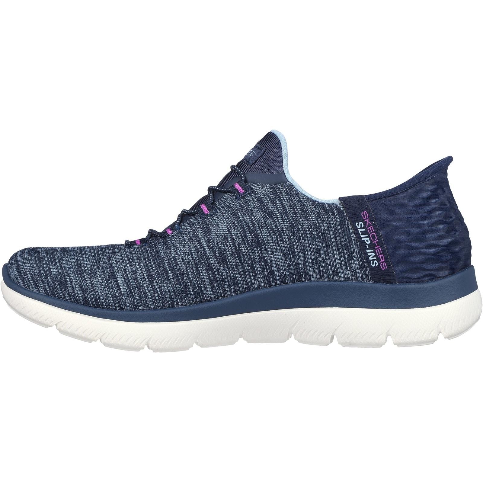 Skechers Womens Summits Dazzling Haze Shoes Navy/Purple - Image 2