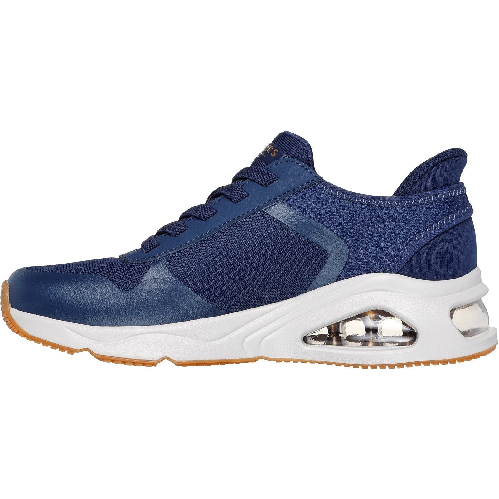 Skechers Womens Tres-Air Uno Easy Steppers Trainers Navy - Image 2