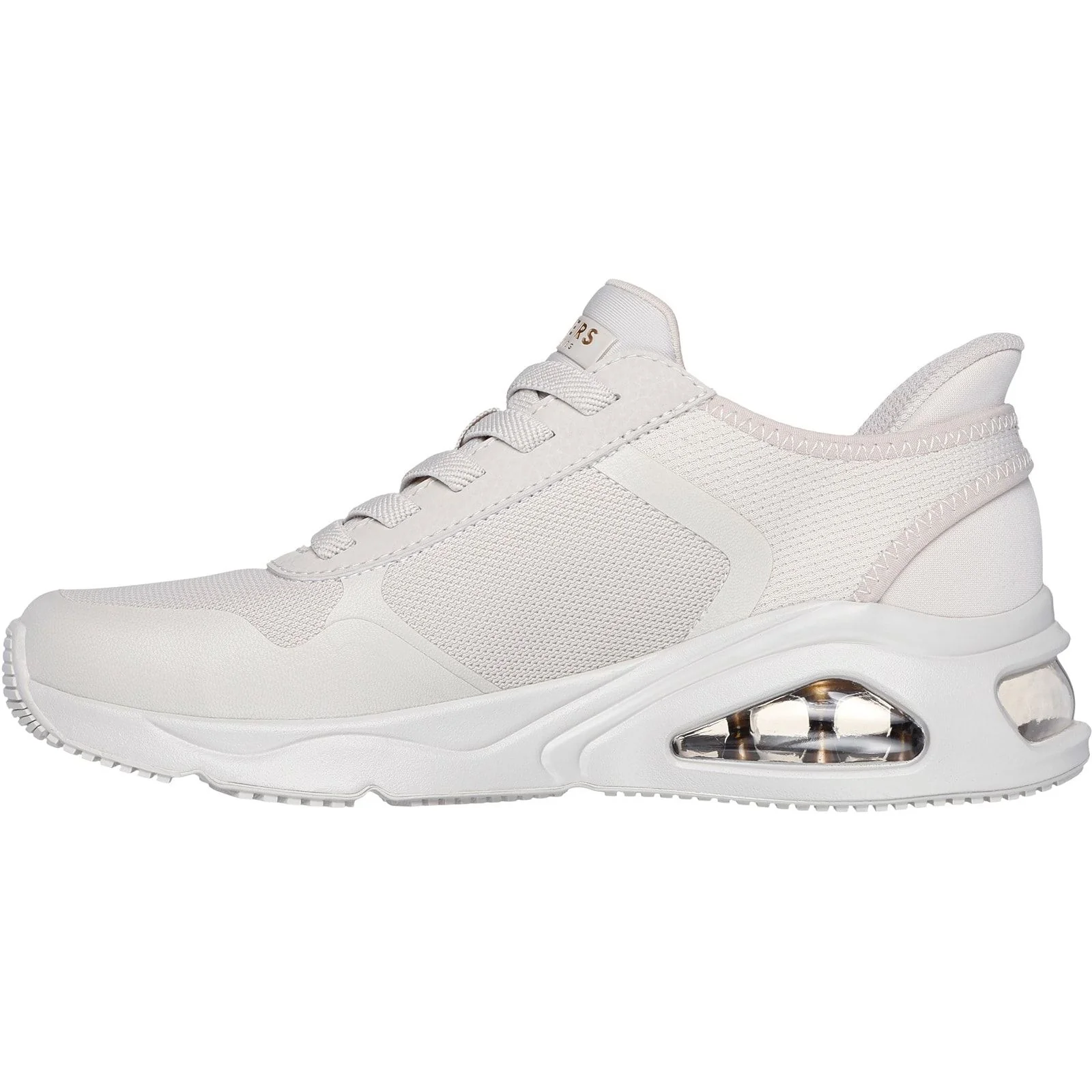 Skechers Womens Tres-Air Uno Easy Steppers Trainers Off White - Image 2