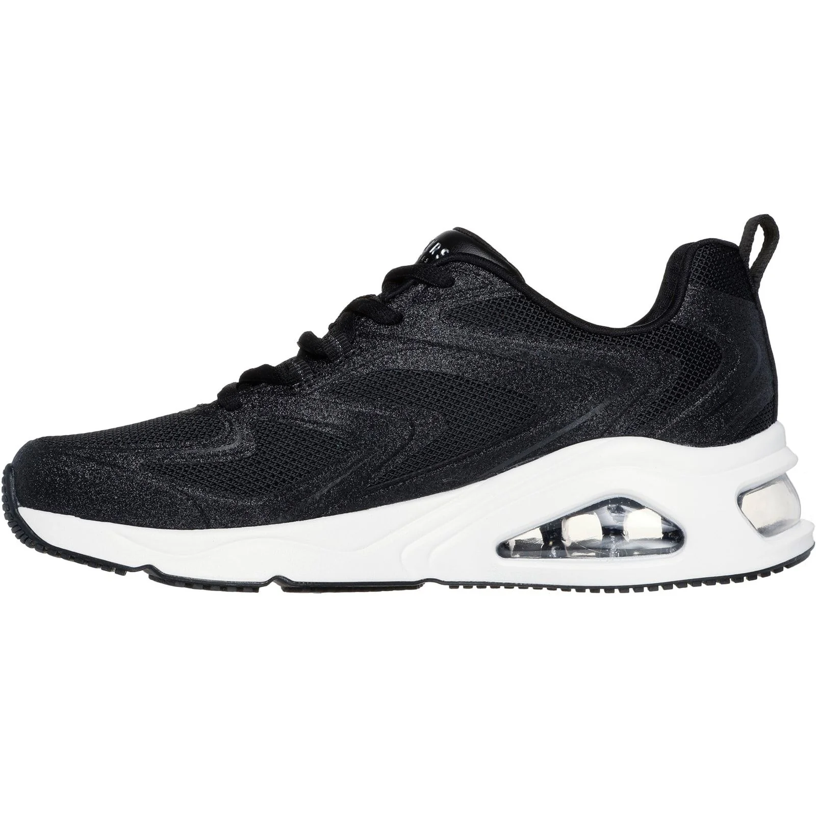 Skechers Womens Tres-Air Uno Glit-Airy Trainers Black - Image 2