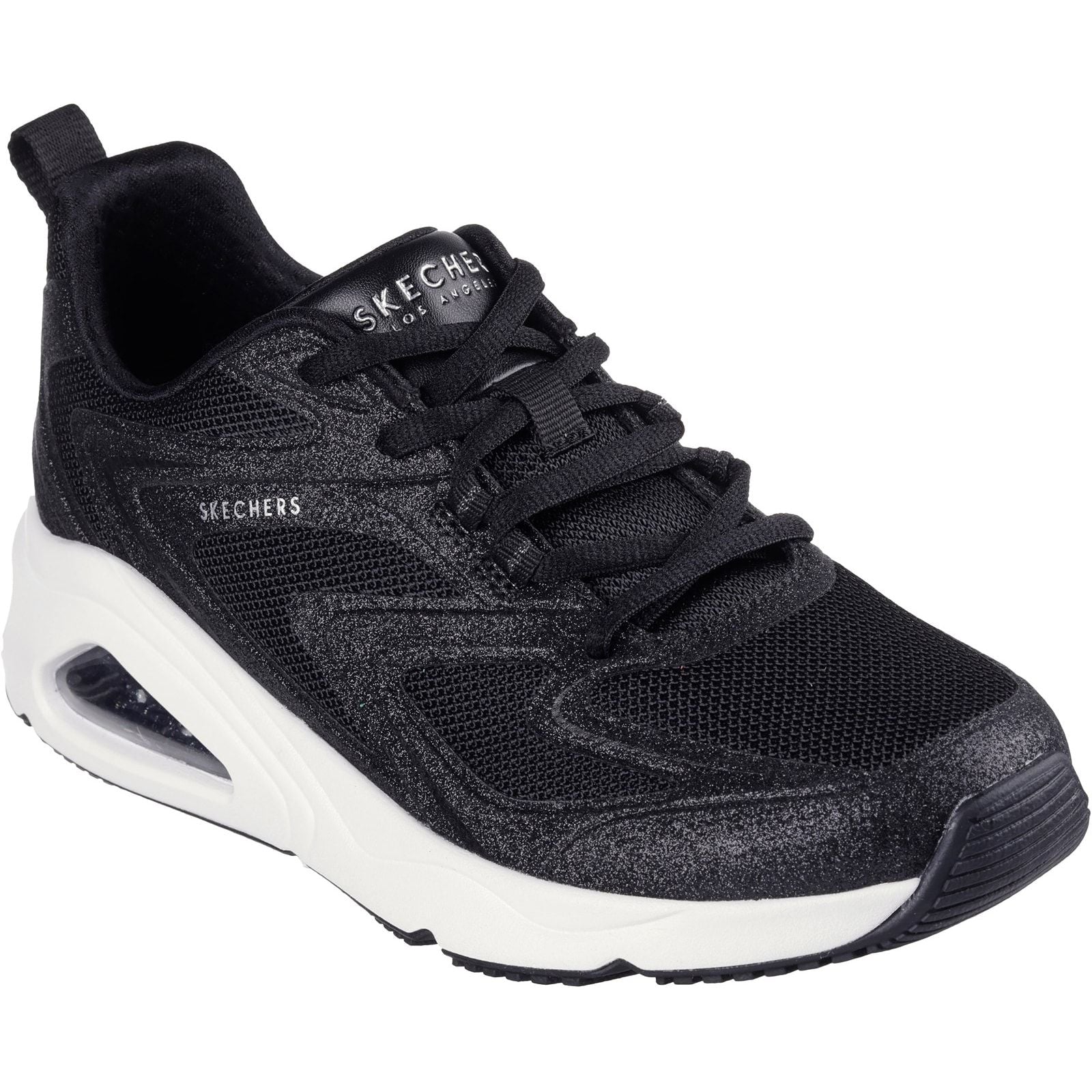 Skechers Womens Tres-Air Uno Glit-Airy Trainers Black - Image 5