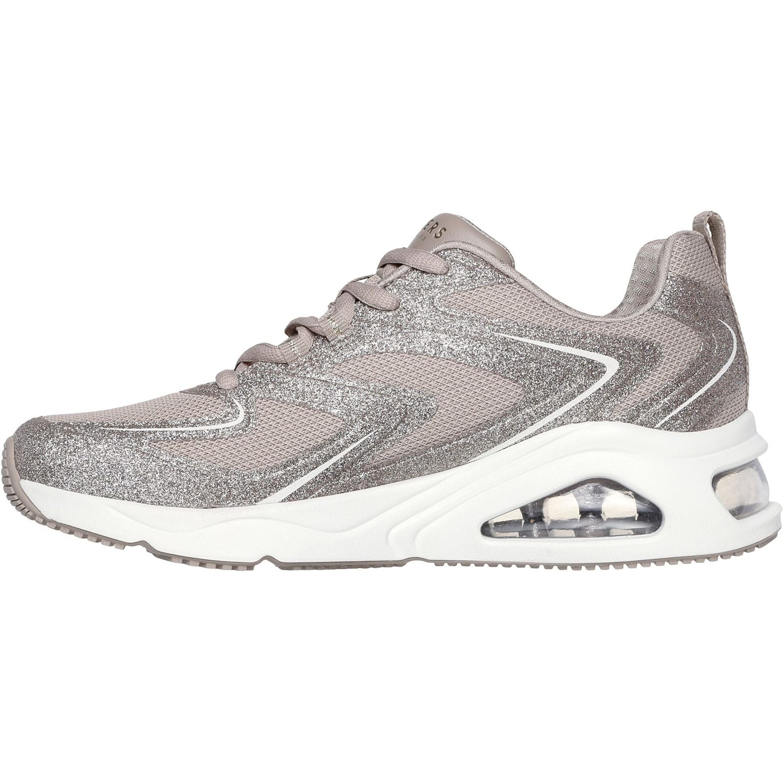 Skechers Womens Tres-Air Uno Glit-Airy Trainers Taupe - Image 2