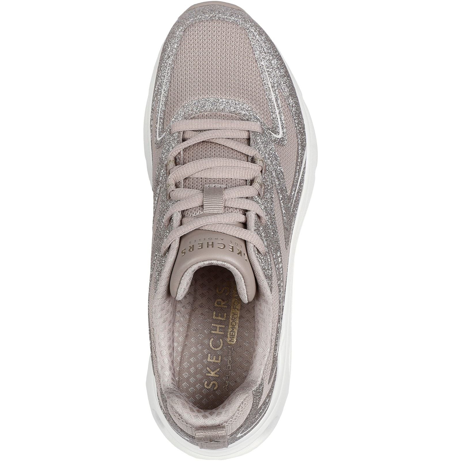 Skechers Womens Tres-Air Uno Glit-Airy Trainers Taupe - Image 4