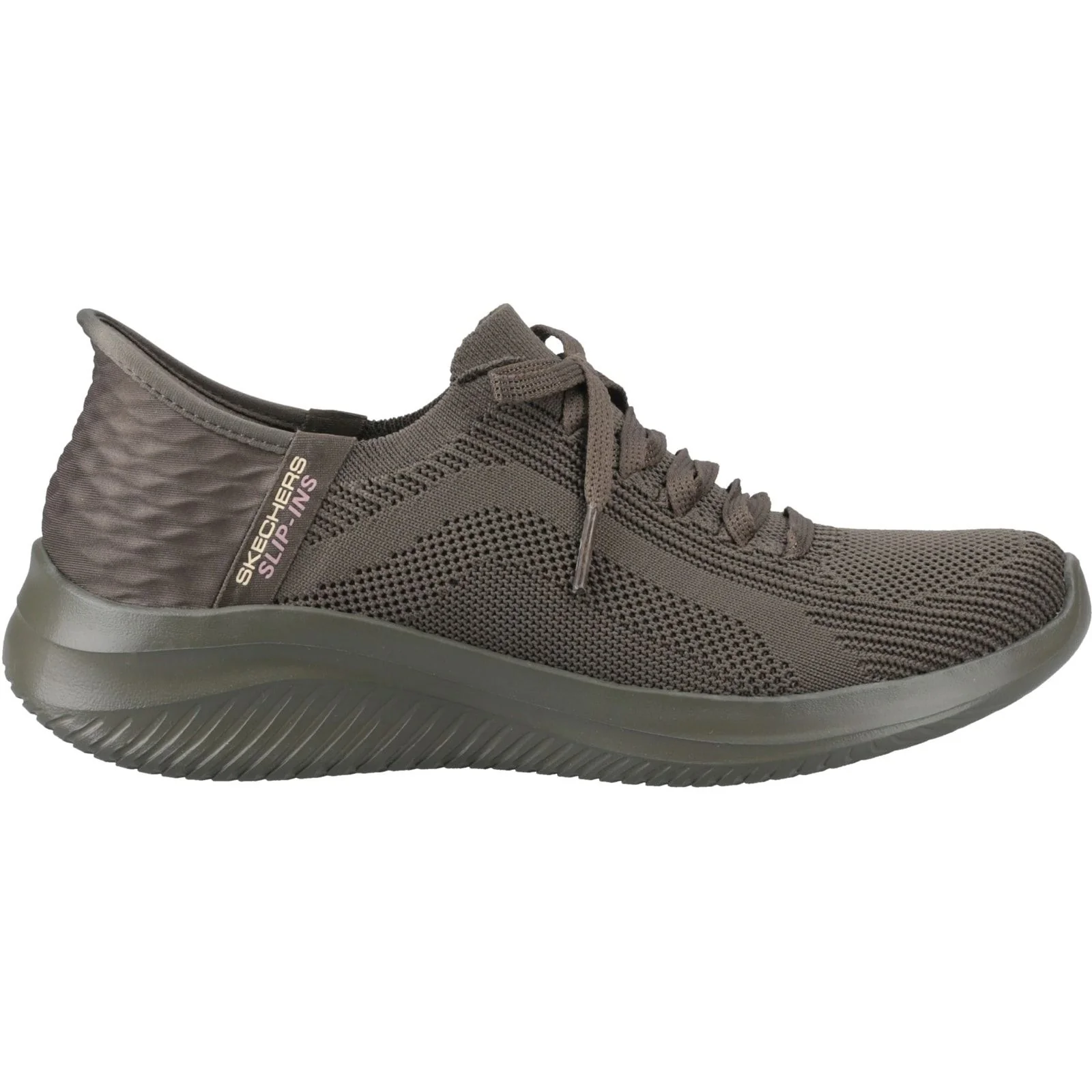 Skechers Womens Ultra Flex 3.0 Pure Color Trainers Olive