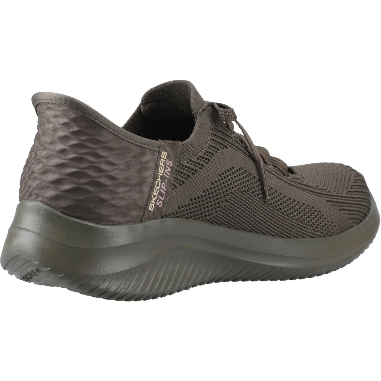 Skechers Womens Ultra Flex 3.0 Pure Color Trainers Olive - Image 5