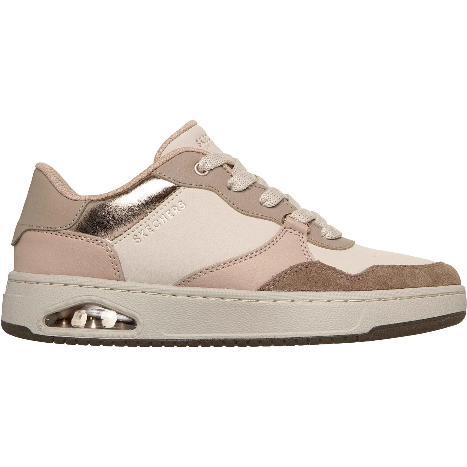 Skechers Womens UNO CTL - Subtle Shimmer Trainers Taupe/Multi