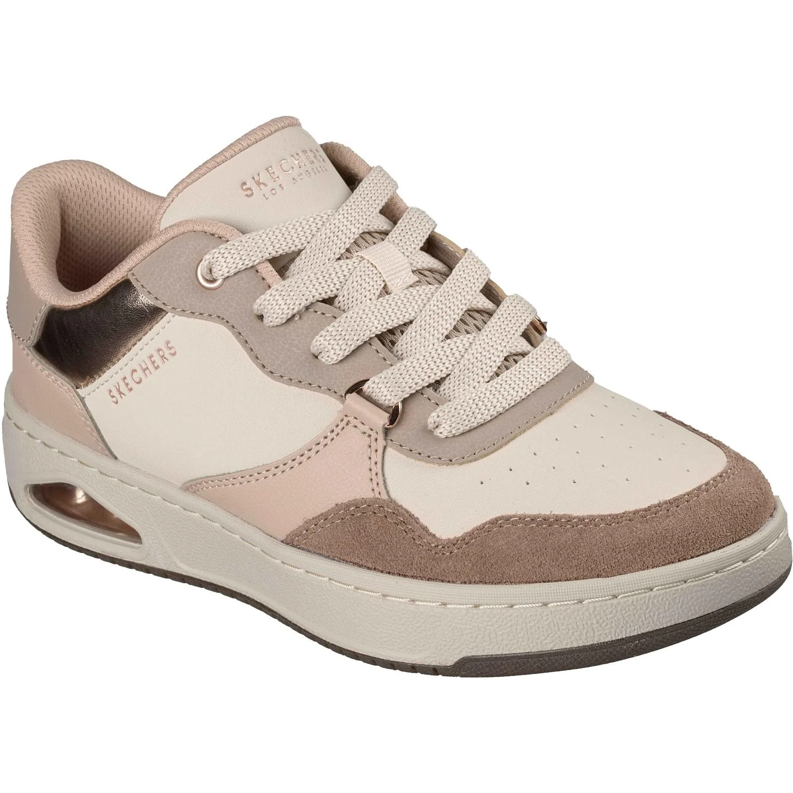 Skechers Womens UNO CTL - Subtle Shimmer Trainers Taupe/Multi - Image 5