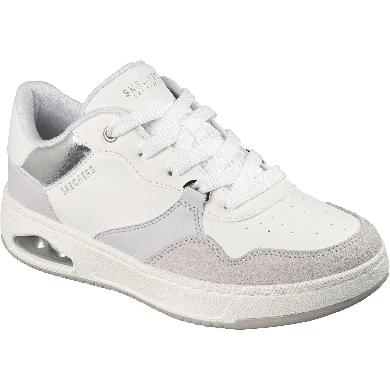 Skechers Womens UNO CTL - Subtle Shimmer Trainers White - Image 5