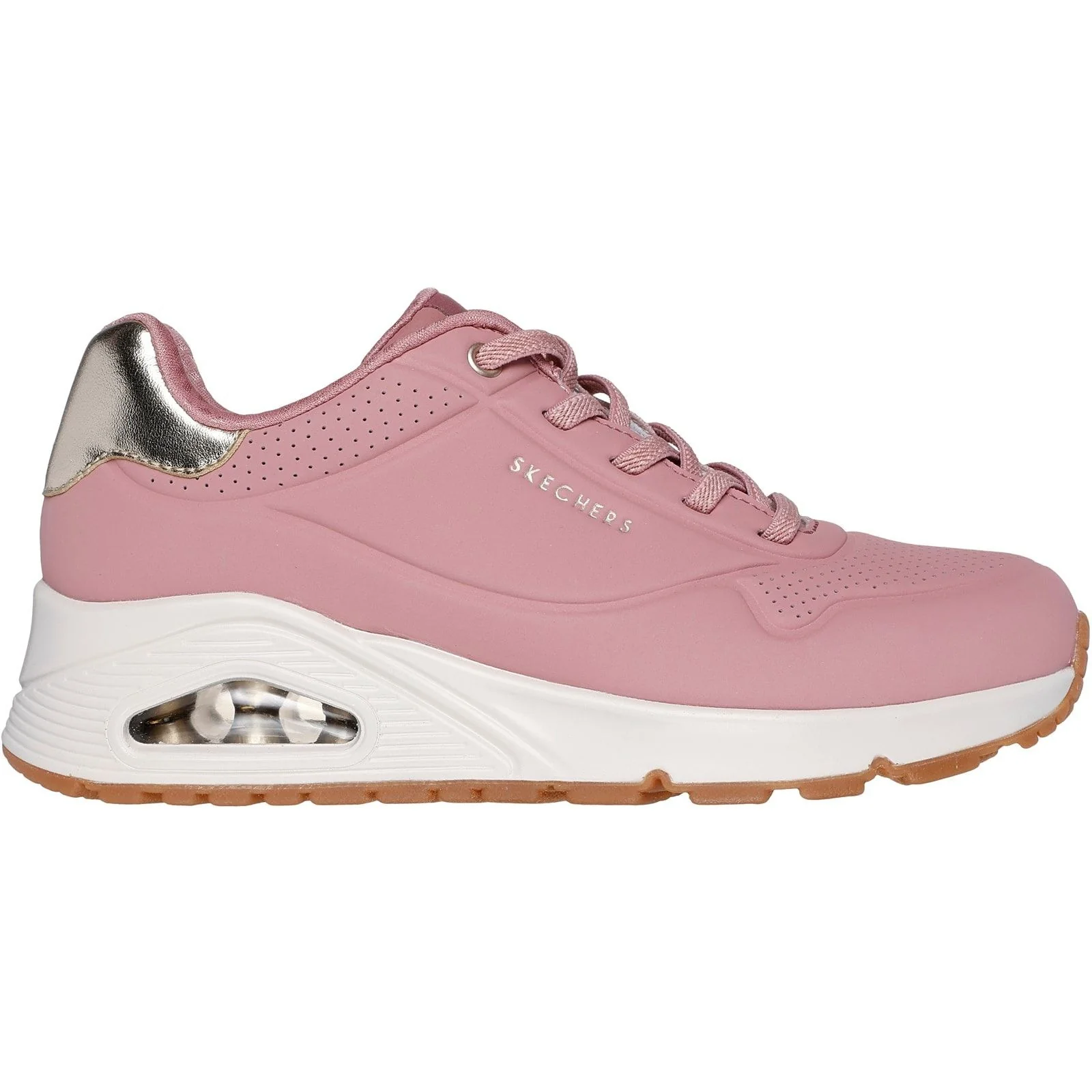 Skechers Womens Uno - Shimmer Away Trainer Rose