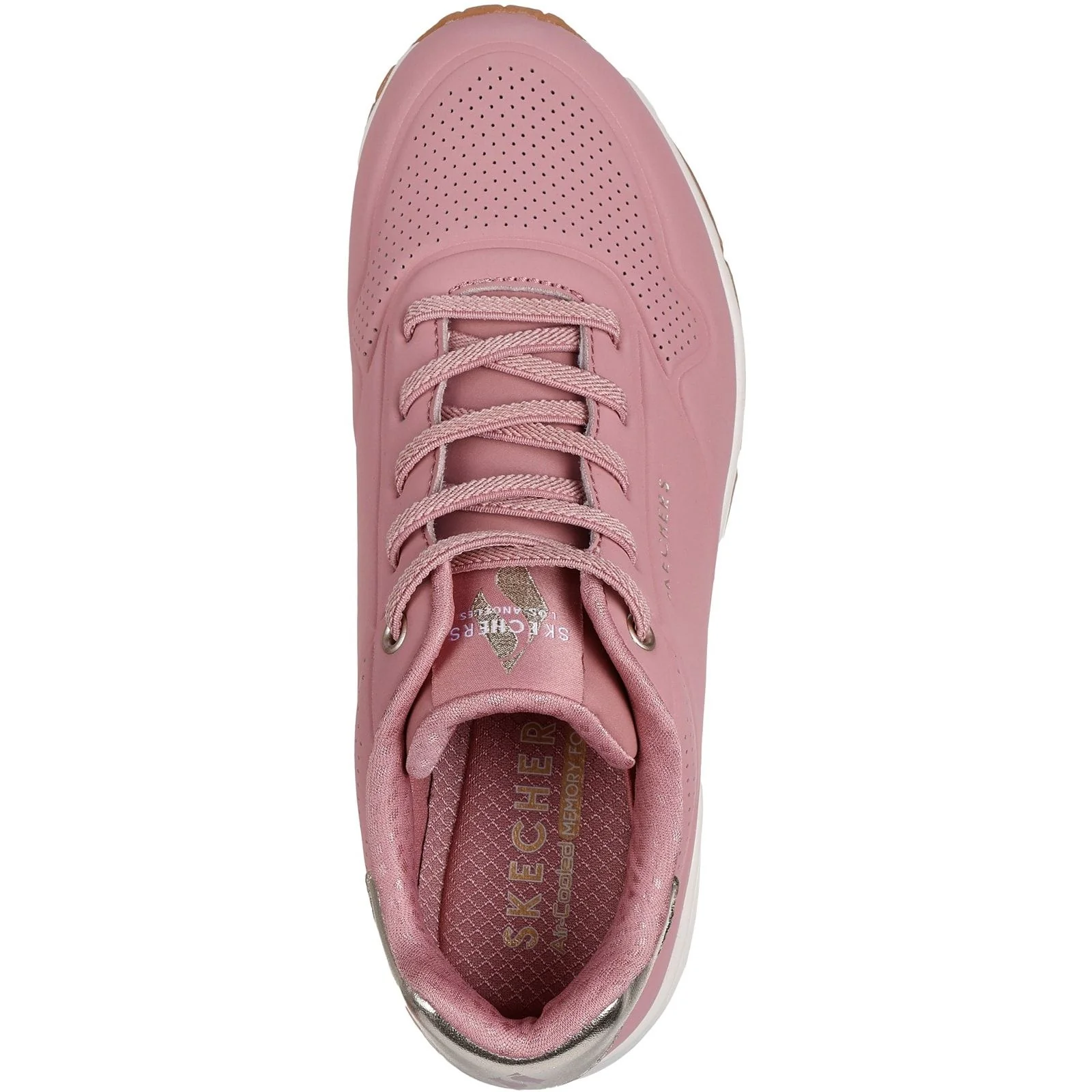 Skechers Womens Uno - Shimmer Away Trainer Rose - Image 4