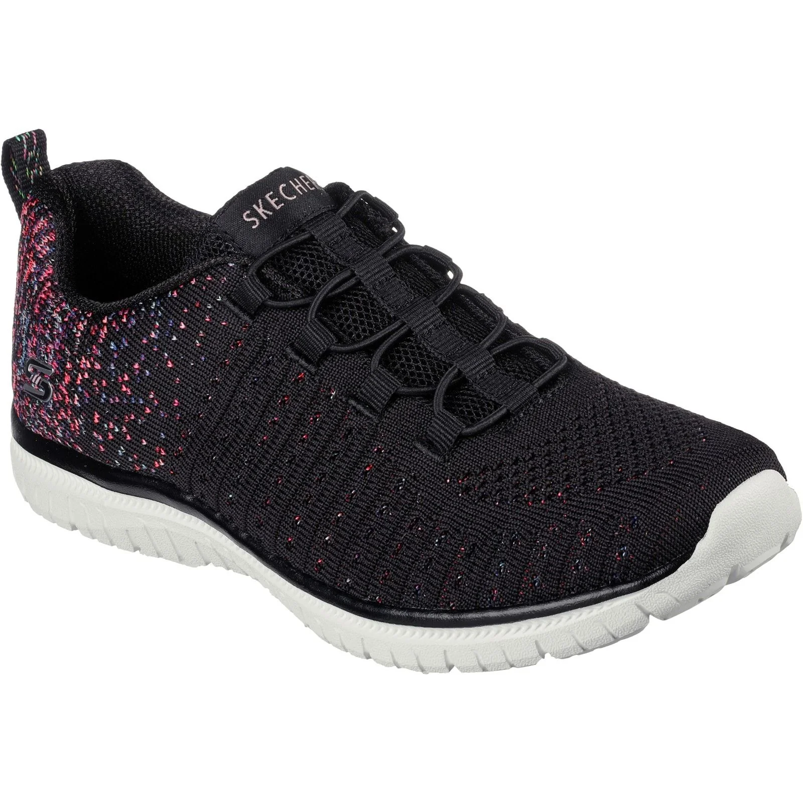 Skechers Womens Virtue Shoes Black/Pink - Image 5