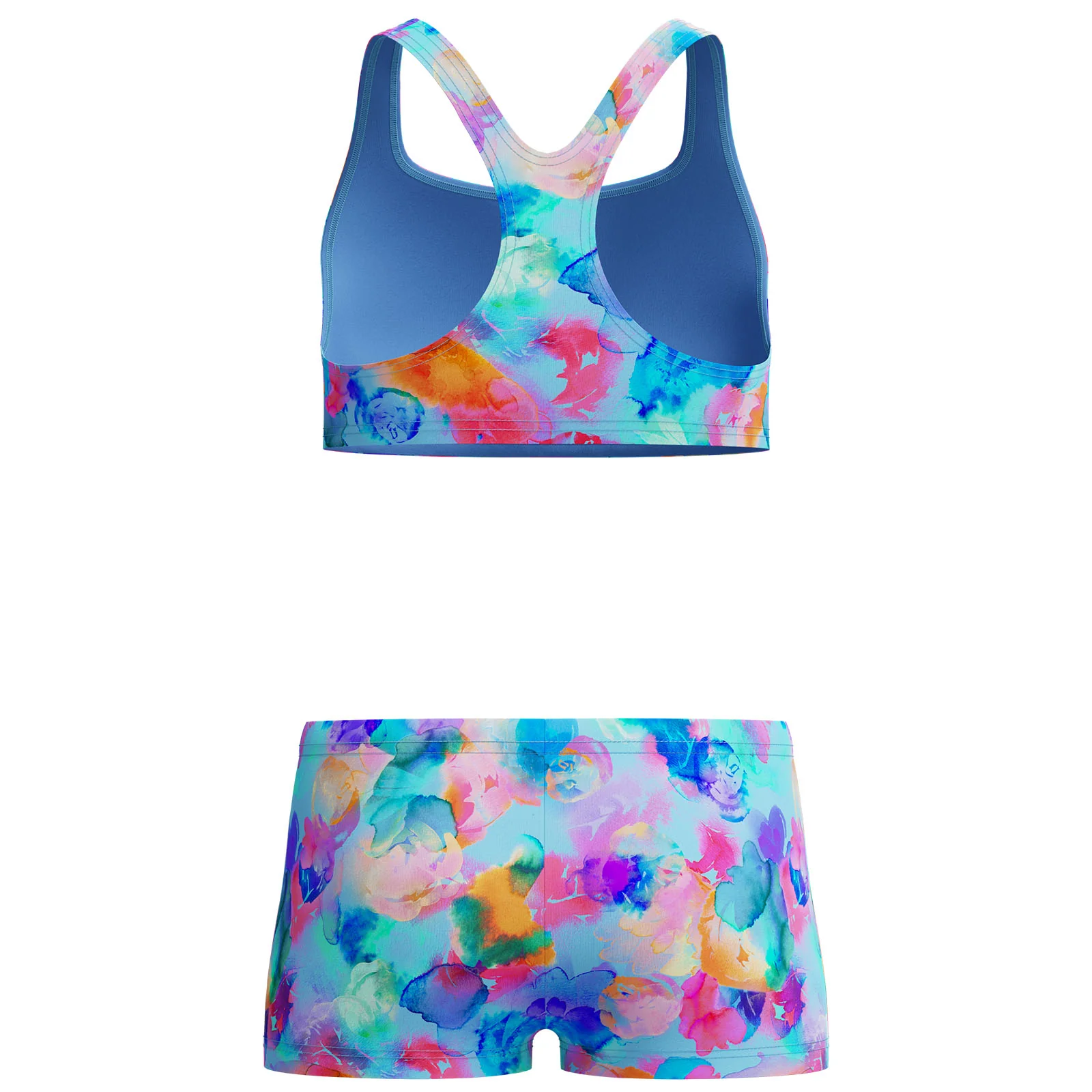 Speedo Girls Printed Racerback Two-Piece Bikini Set - Image 2