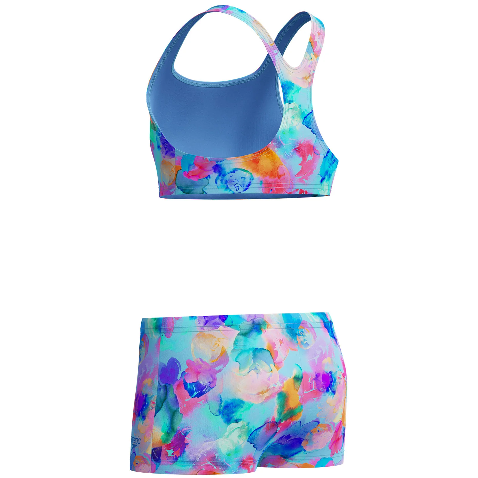 Speedo Girls Printed Racerback Two-Piece Bikini Set - Image 4
