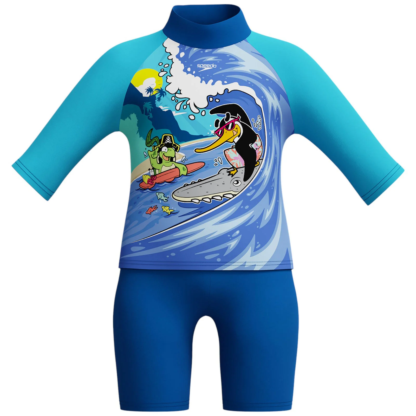 Speedo Boys Learn to Swim Sun Protection Top and Short Set