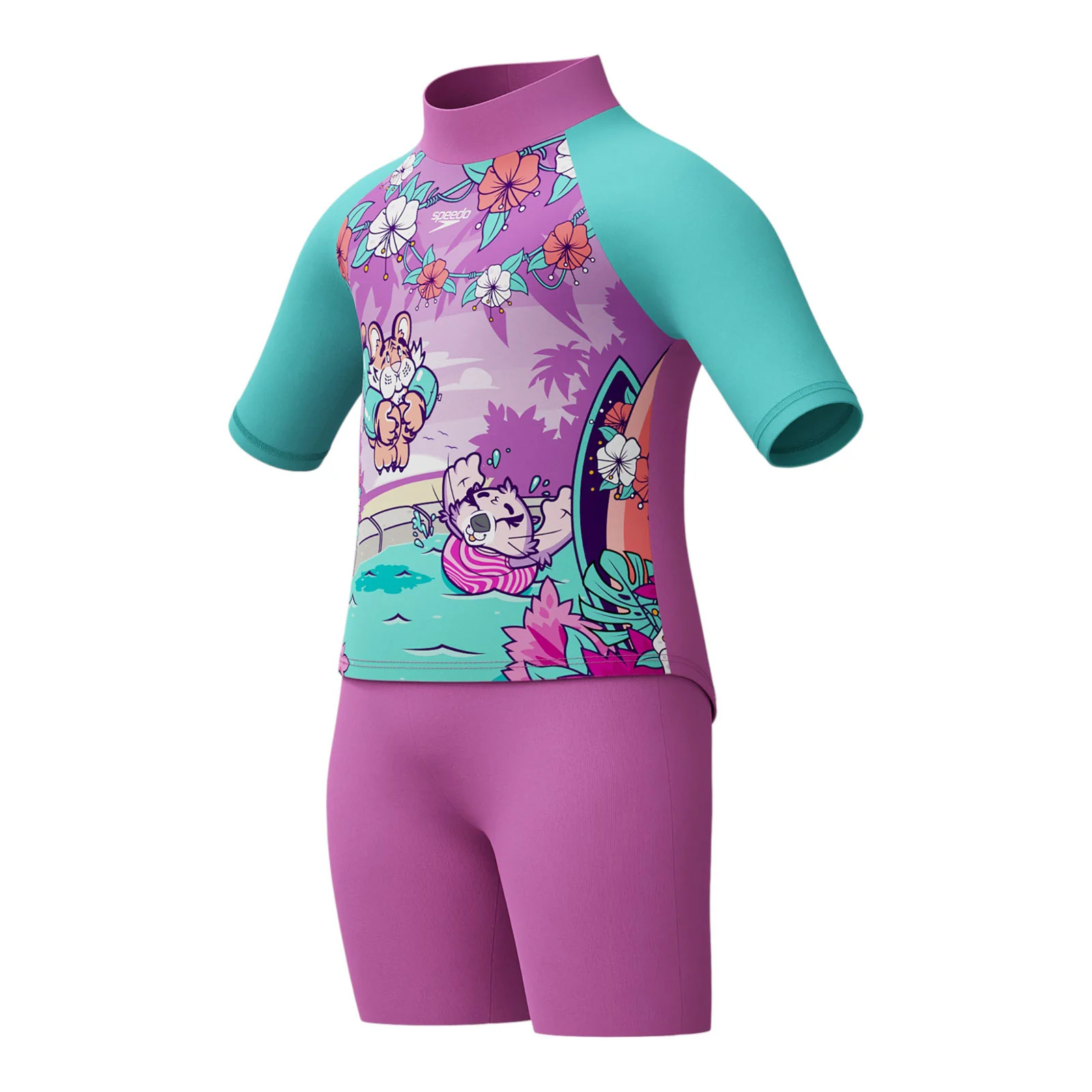 Speedo Learn to Swim Sun Protection Infant Girls Top & Short Set - Image 5