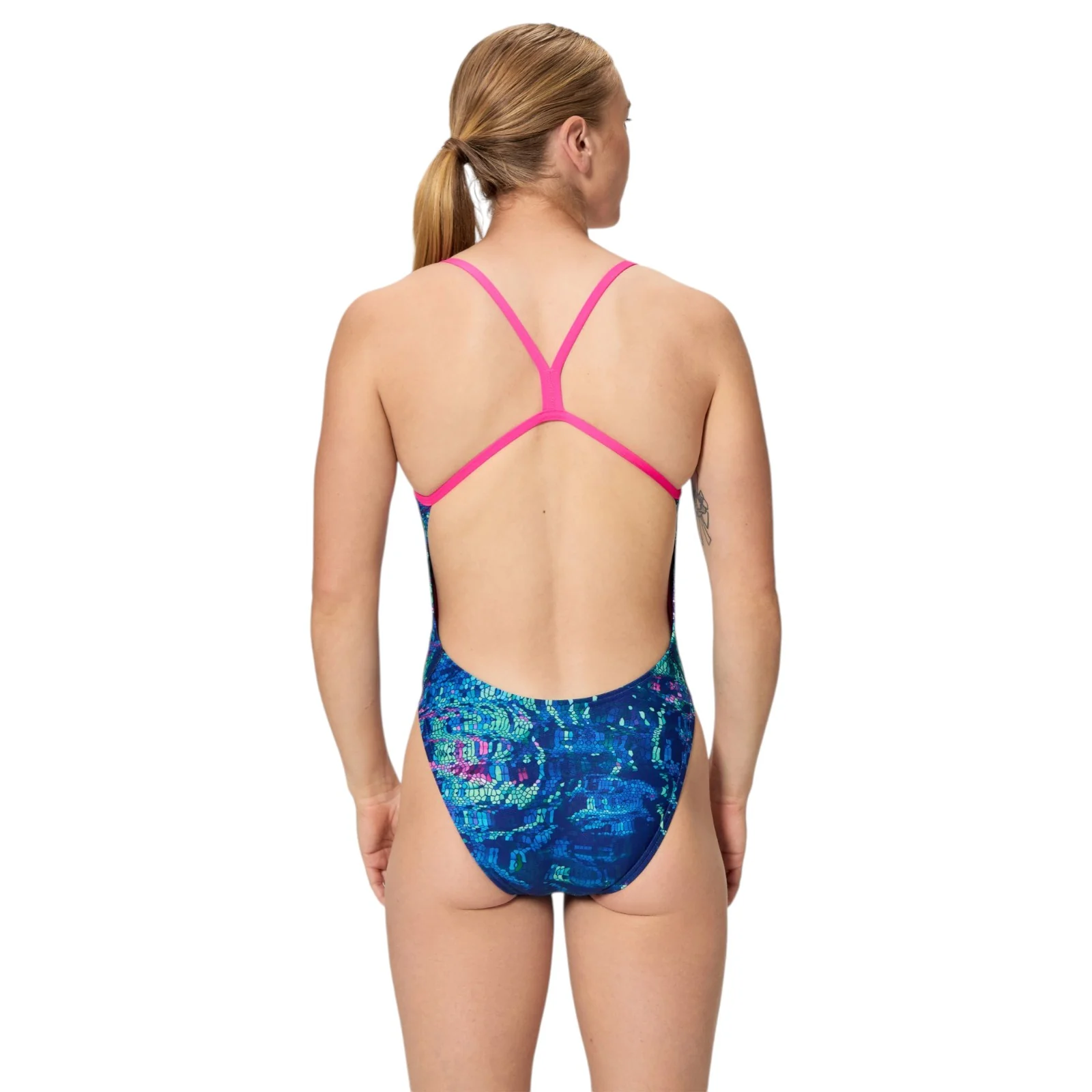 Speedo Club Training Printed V-Back 2.0 Womens Swimsuit - Image 2
