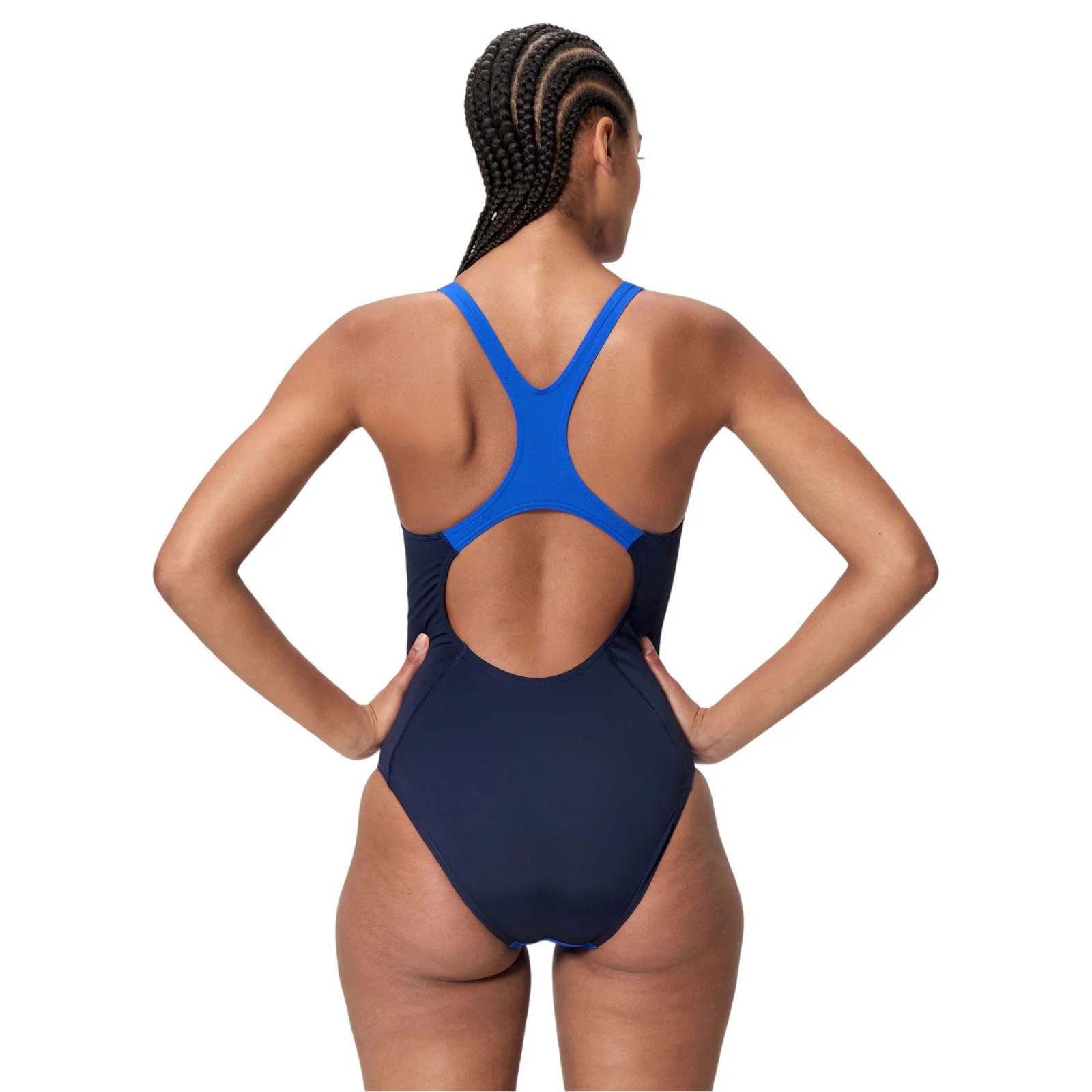 Speedo Medalist Solid Splice Womens One-Piece Swimsuit - Image 2