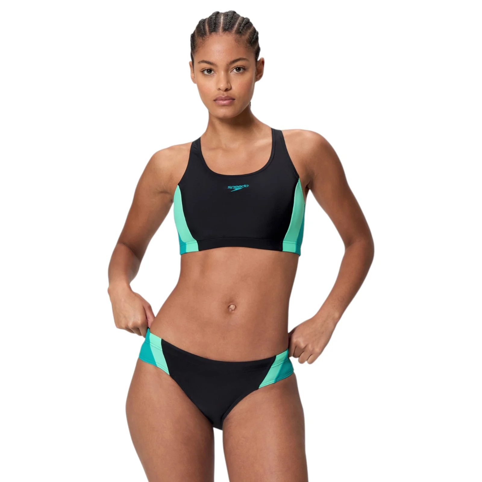 Speedo Colourblock Splice 2.0 Womens Racerback Bikini Set