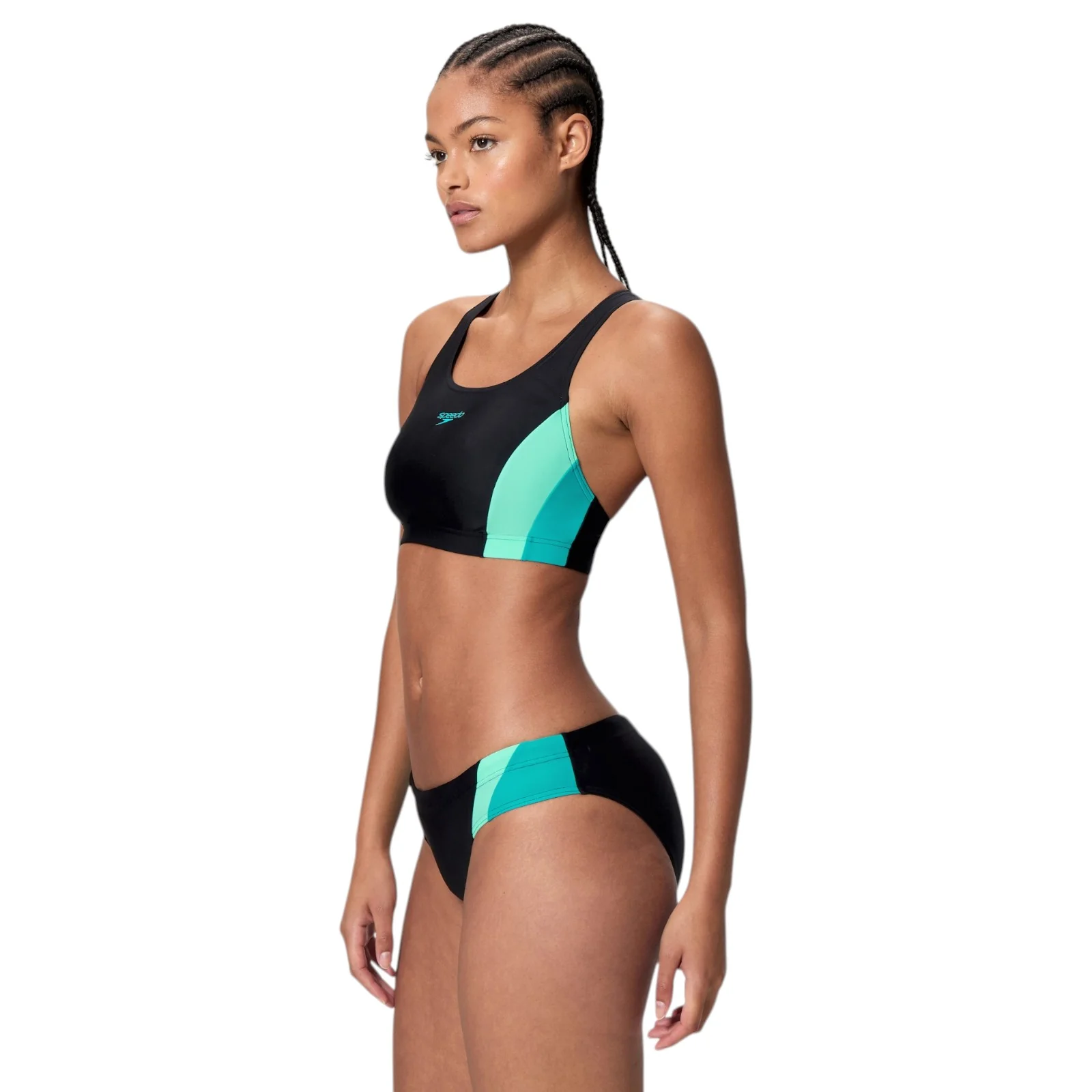Speedo Colourblock Splice 2.0 Womens Racerback Bikini Set - Image 6