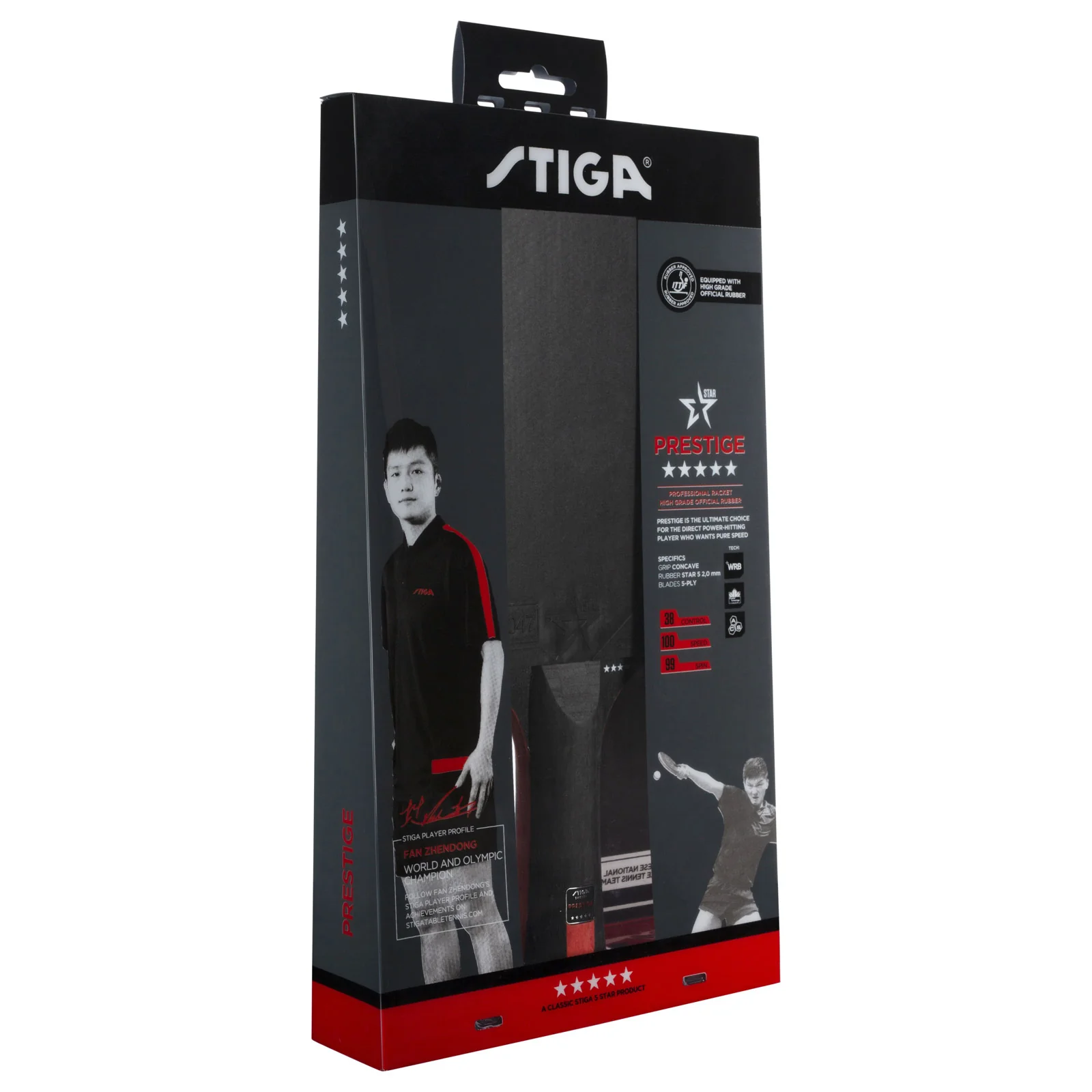 Stiga Prestige 5 Star Table Tennis Bat - Image 3