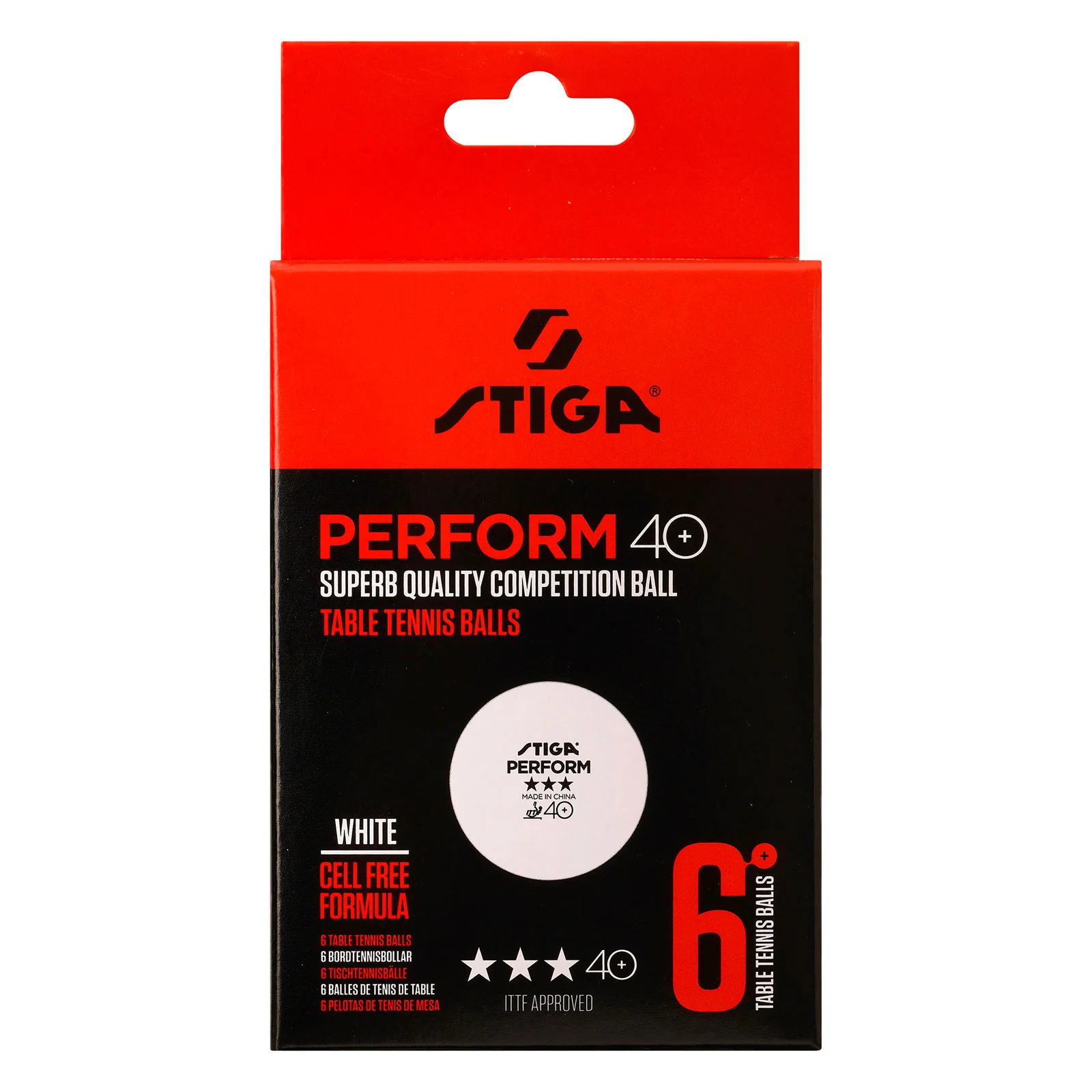 Stiga Perform 3-Star Table Tennis Ball, 6-pack - Image 3