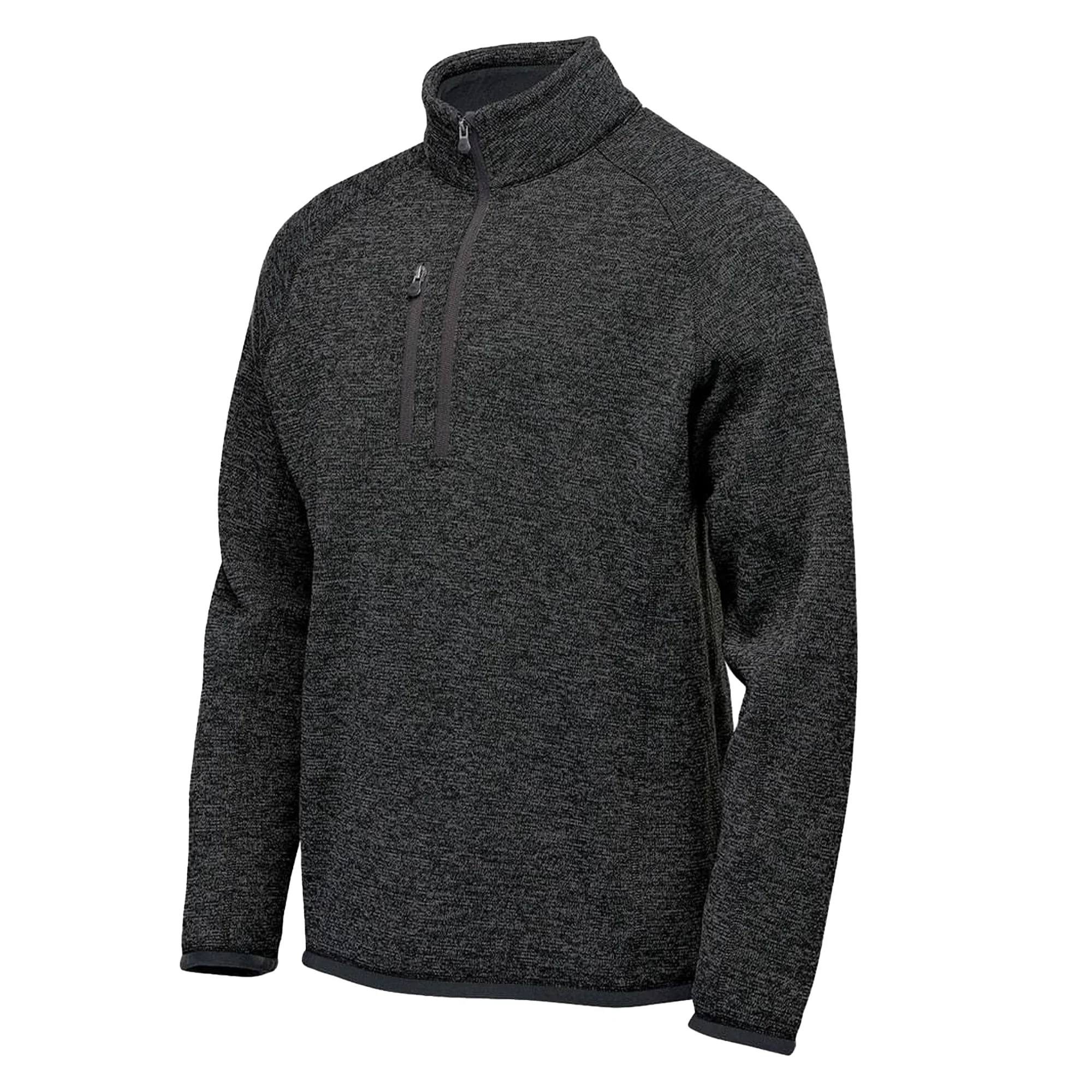 Stormtech Mens Avalante Heather Quarter Zip Fleece Top Black - Image 3