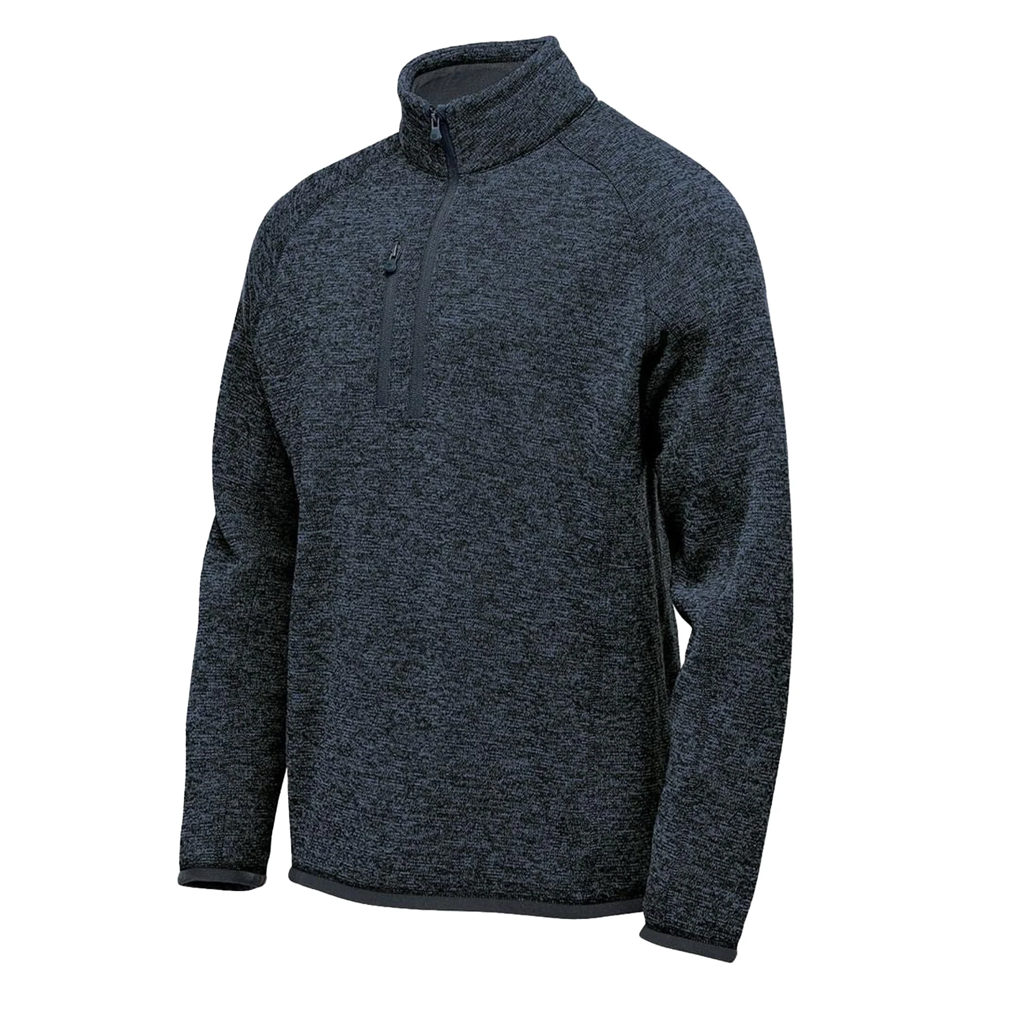 Stormtech Mens Avalante Heather Quarter Zip Fleece Top Navy - Image 3