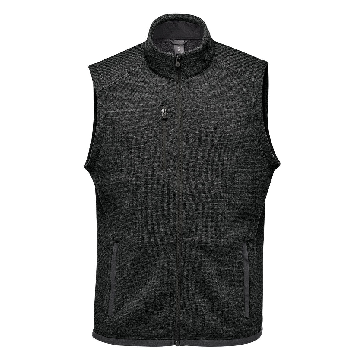 Stormtech Mens Avalante Knitted Heather Full Zip Gilet Black