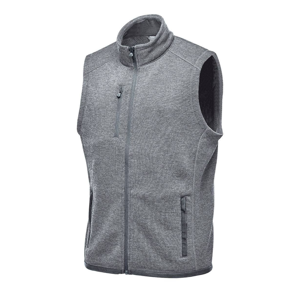 Stormtech Mens Avalante Knitted Heather Full Zip Gilet Granite - Image 3