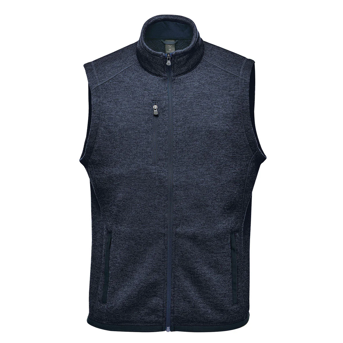 Stormtech Mens Avalante Knitted Heather Full Zip Gilet Navy