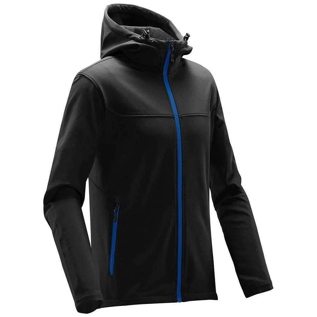 Stormtech Mens Orbiter Hooded Soft Shell Jacket Black/Azure - Image 2