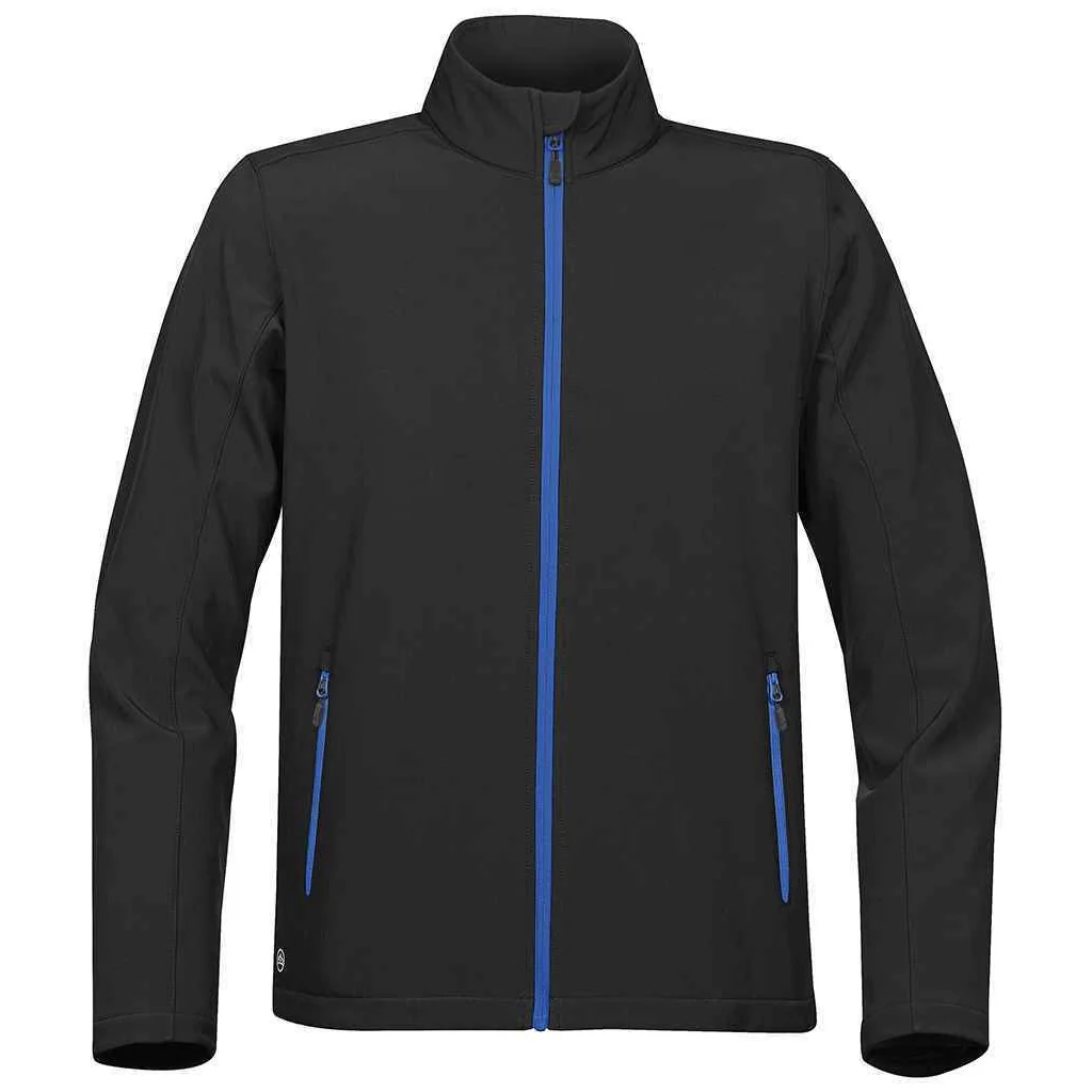 Stormtech Mens Orbiter Soft Shell Jacket Black/Azure