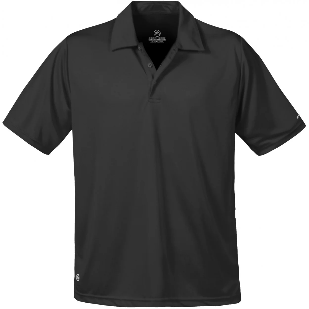 Stormtech Mens Short Sleeve Sports Performance Polo Shirt Black
