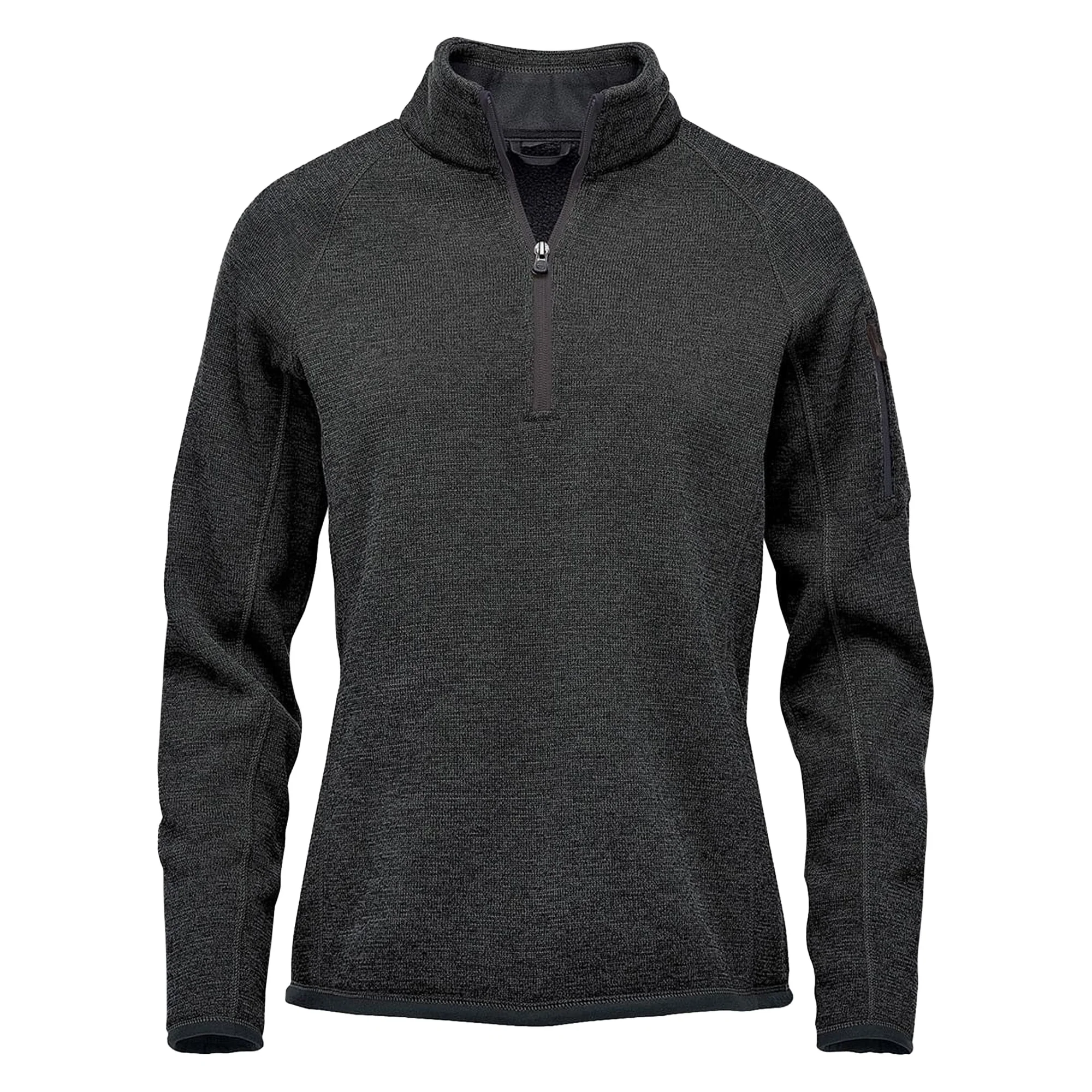 Stormtech Womens Avalante Heather Quarter Zip Fleece Top Black