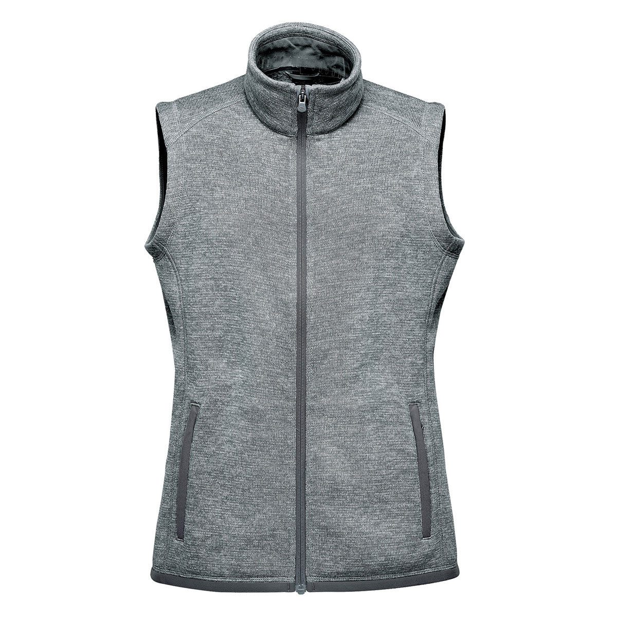 Stormtech Womens Avalante Knitted Heather Full Zip Gilet Granite