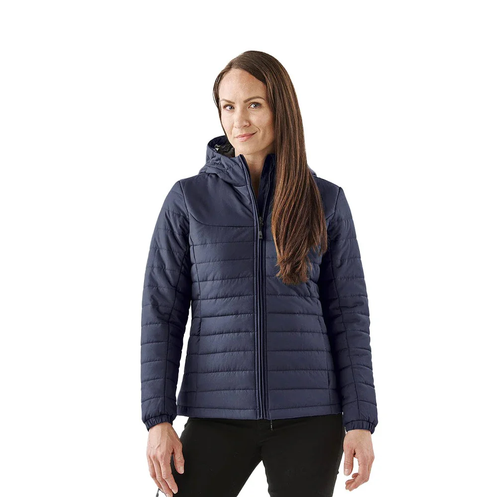 Stormtech Womens Nautilus Quilted Hooded Jacket Navy - Image 3