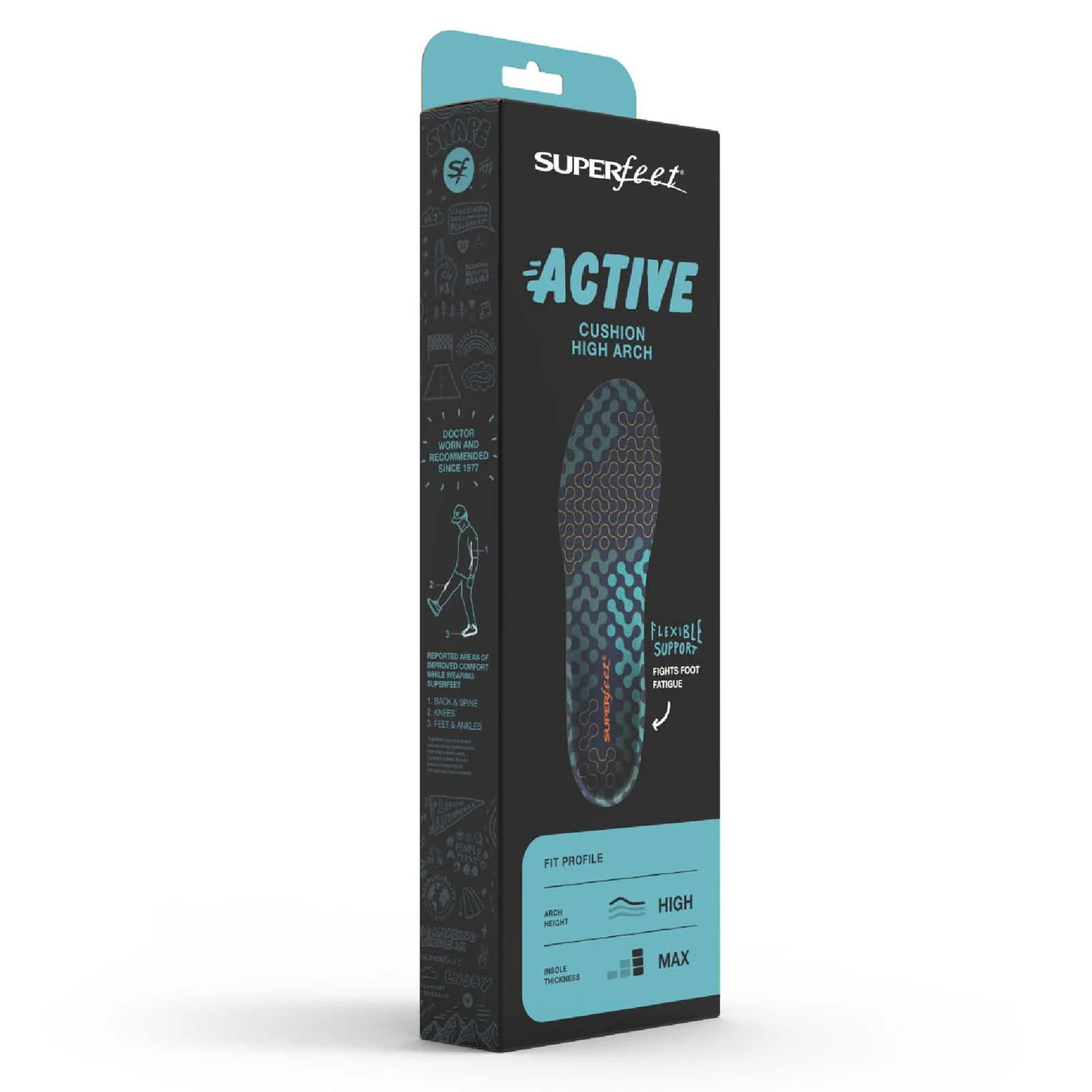 Superfeet Active Cushion High Arch Insoles - Image 2