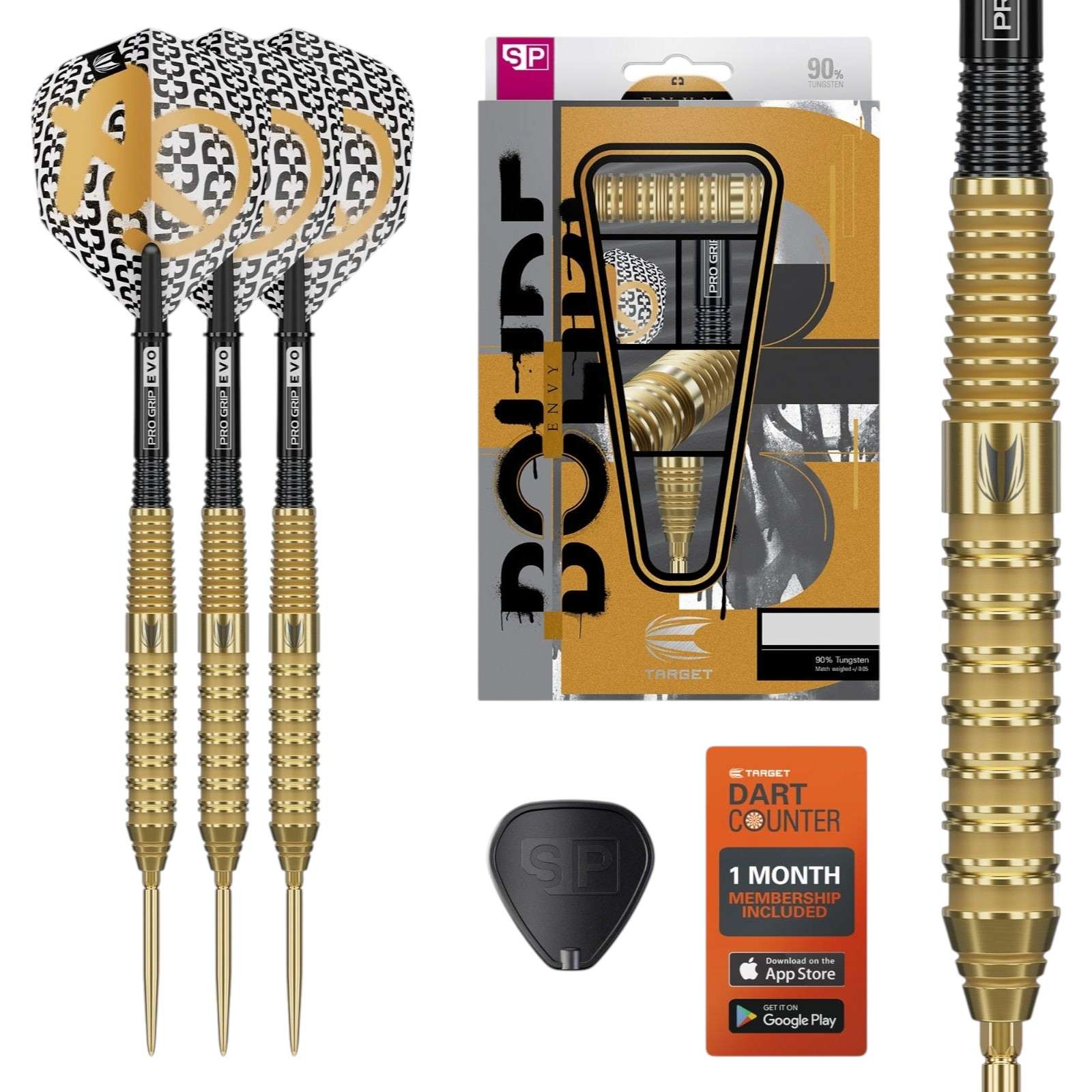 Target Bolide Envy 02 90% Tungsten 24G Steel Tip Darts