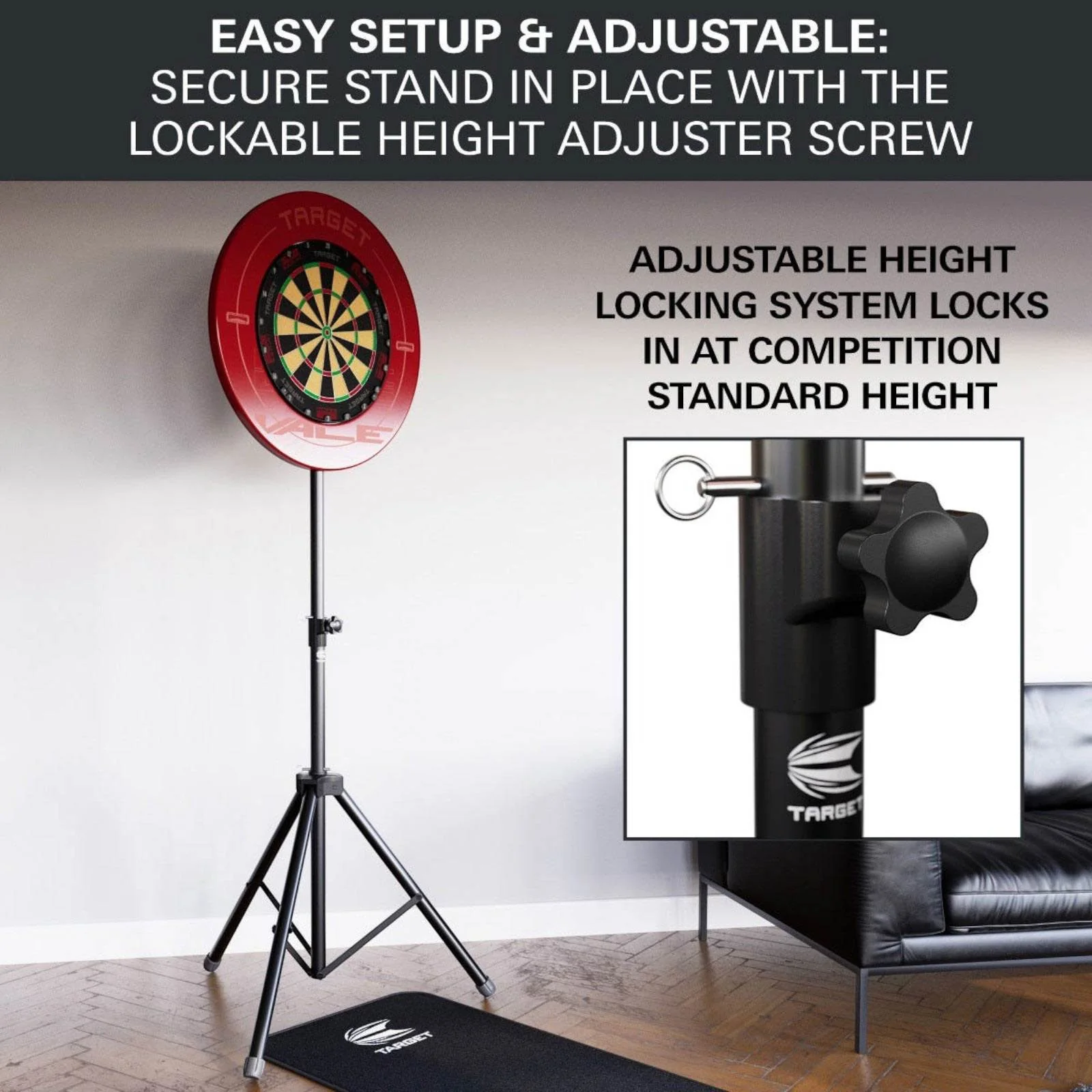 Target Darts Portable and Adjustable Dartboard Stand - Image 4