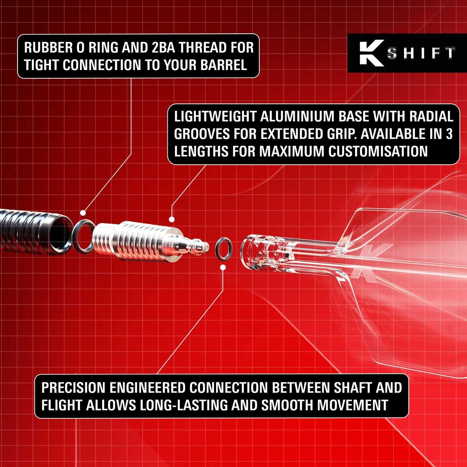 Target KShift NO.2 Dart Flight and Shaft System - 26mm - Image 4